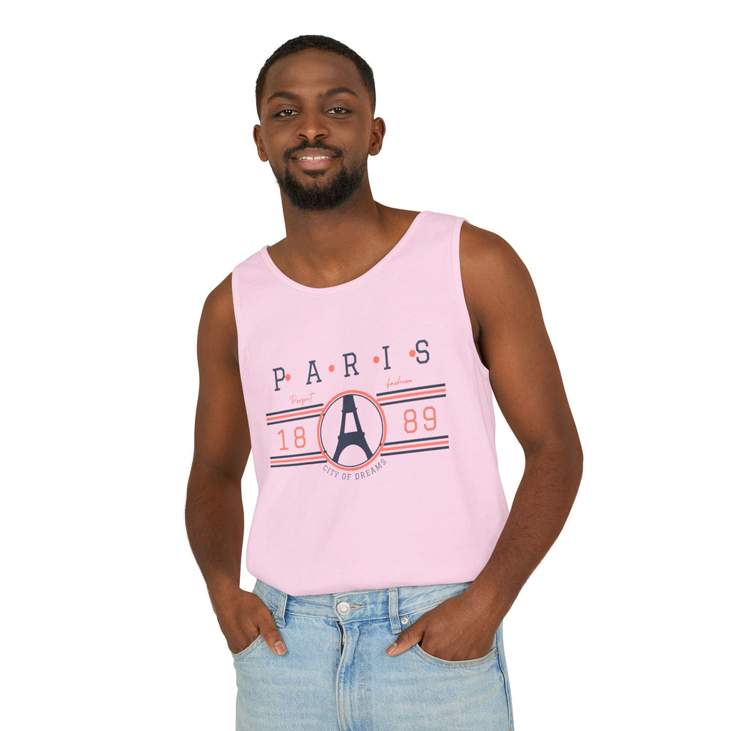 Paris 1889 Eiffel Tower Tank Top — Vintage French Travel Graphic Tank