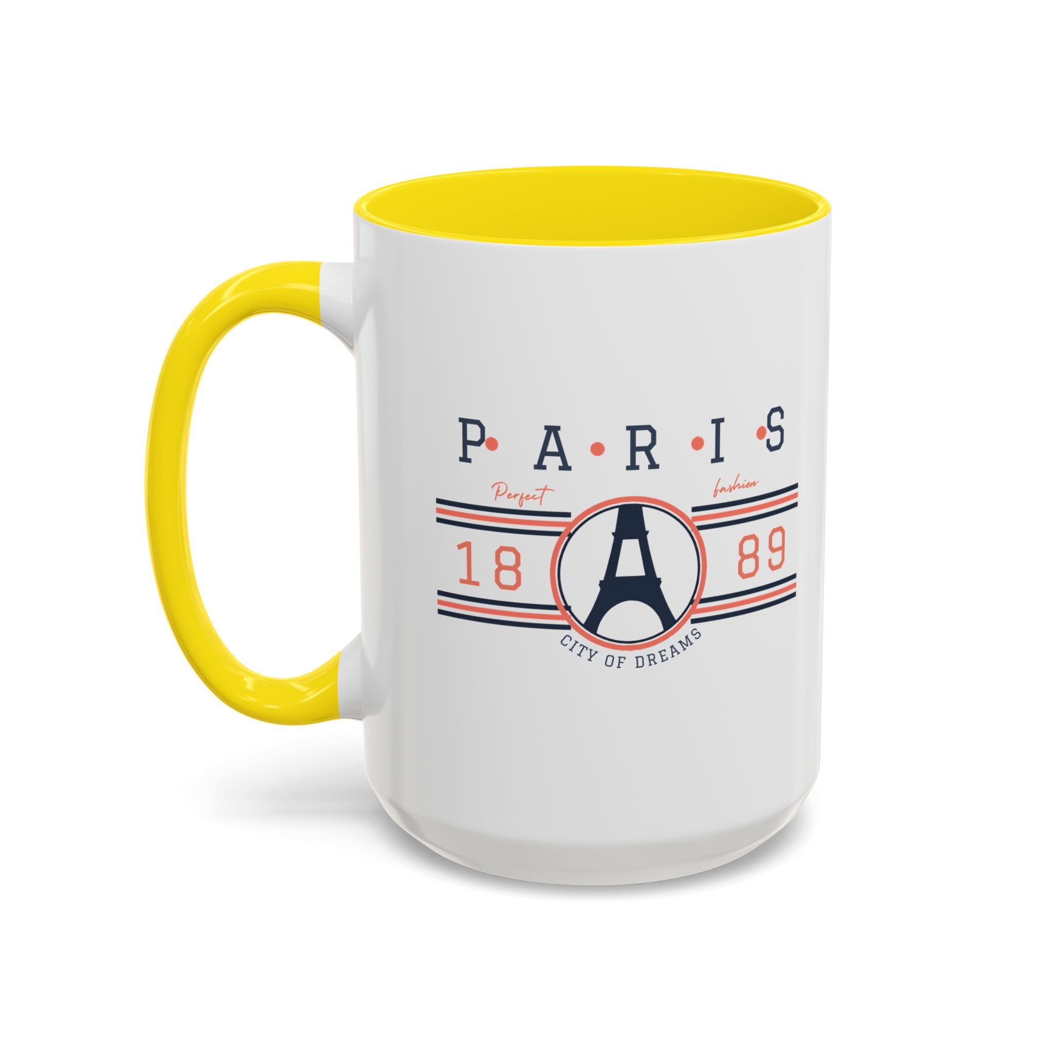 Paris Eiffel Tower Accent Coffee Mug - City of Dreams 1889 Travel Souvenir
