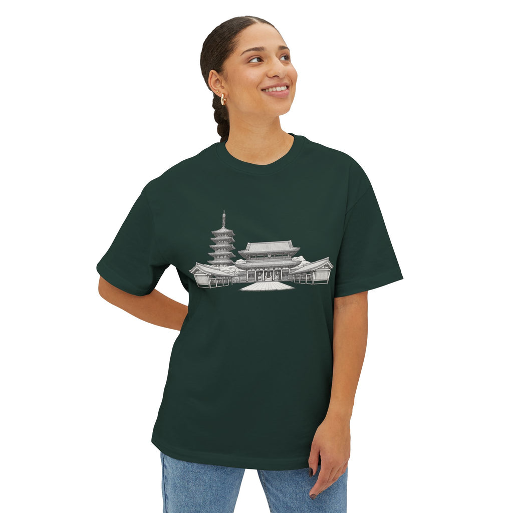 Senso-ji Temple Asakusa Japan Tee — Minimal Outline Japanese Landmark Shirt