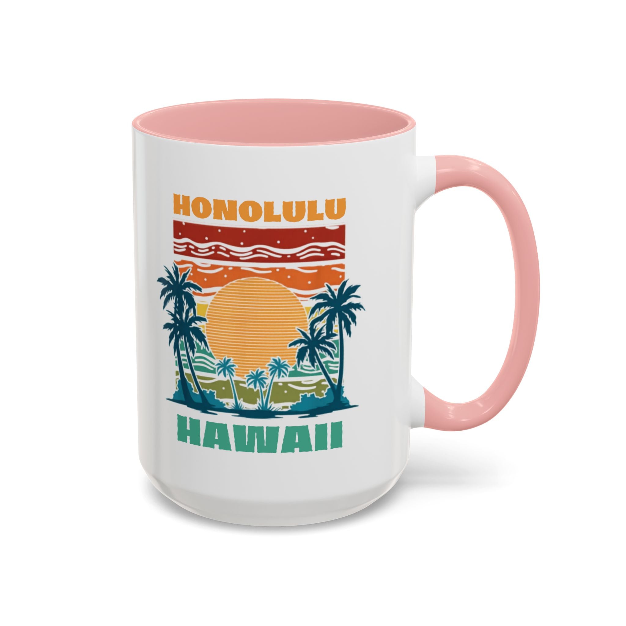 Honolulu Hawaii Vintage Sunset Coffee Mug (11/15oz)