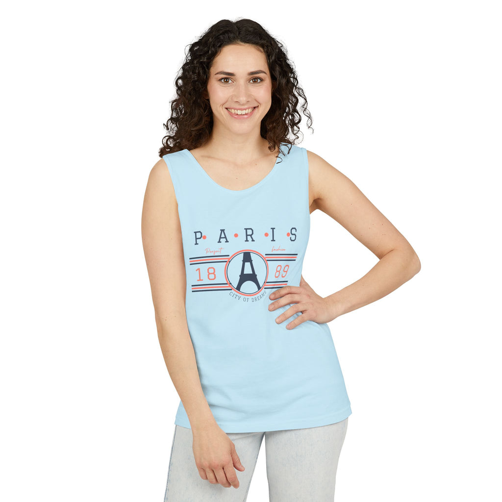 Paris 1889 Eiffel Tower Tank Top — Vintage French Travel Graphic Tank