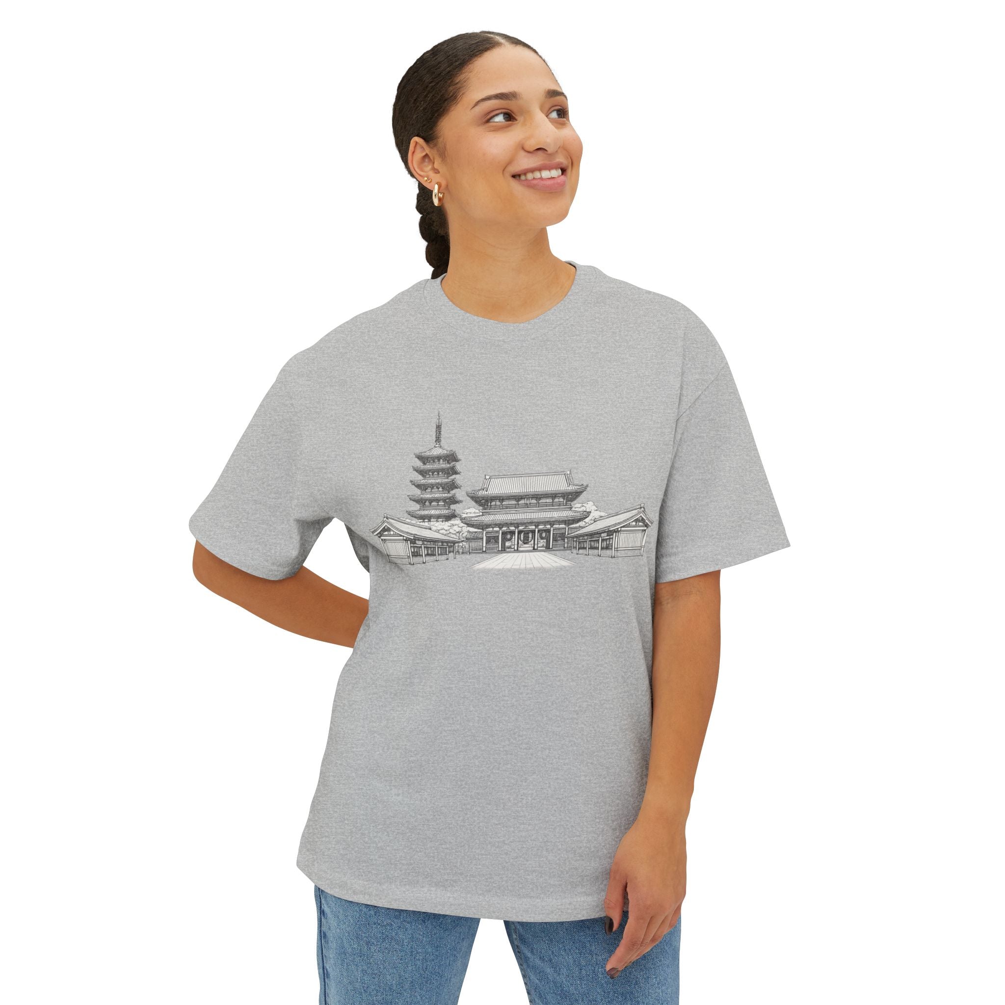 Senso-ji Temple Asakusa Japan Tee — Minimal Outline Japanese Landmark Shirt