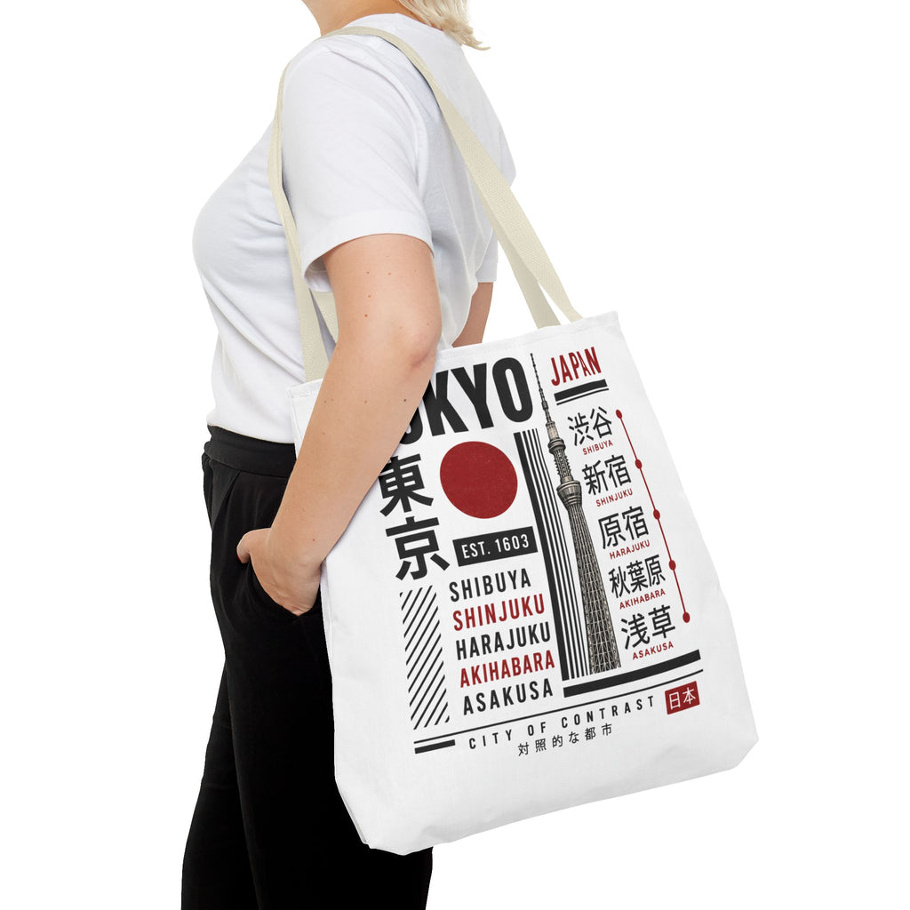 Tokyo Japan Graphic Tote Bag — Shibuya Shinjuku Harajuku Akihabara Asakusa Design