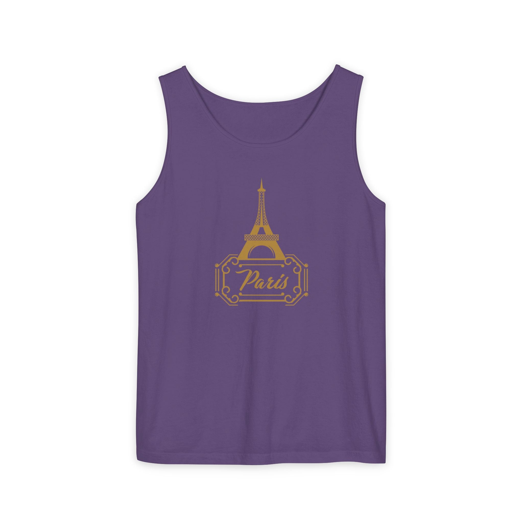 Paris Eiffel Tower Tank Top — Elegant Gold Paris Graphic
