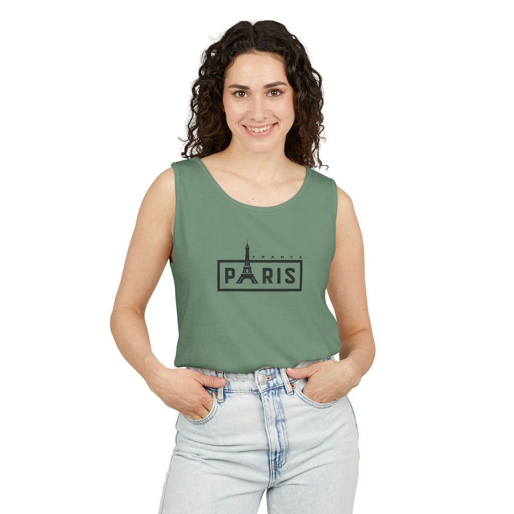 Paris Eiffel Tower Vintage Travel Tank Top — Retro French Graphic Tank