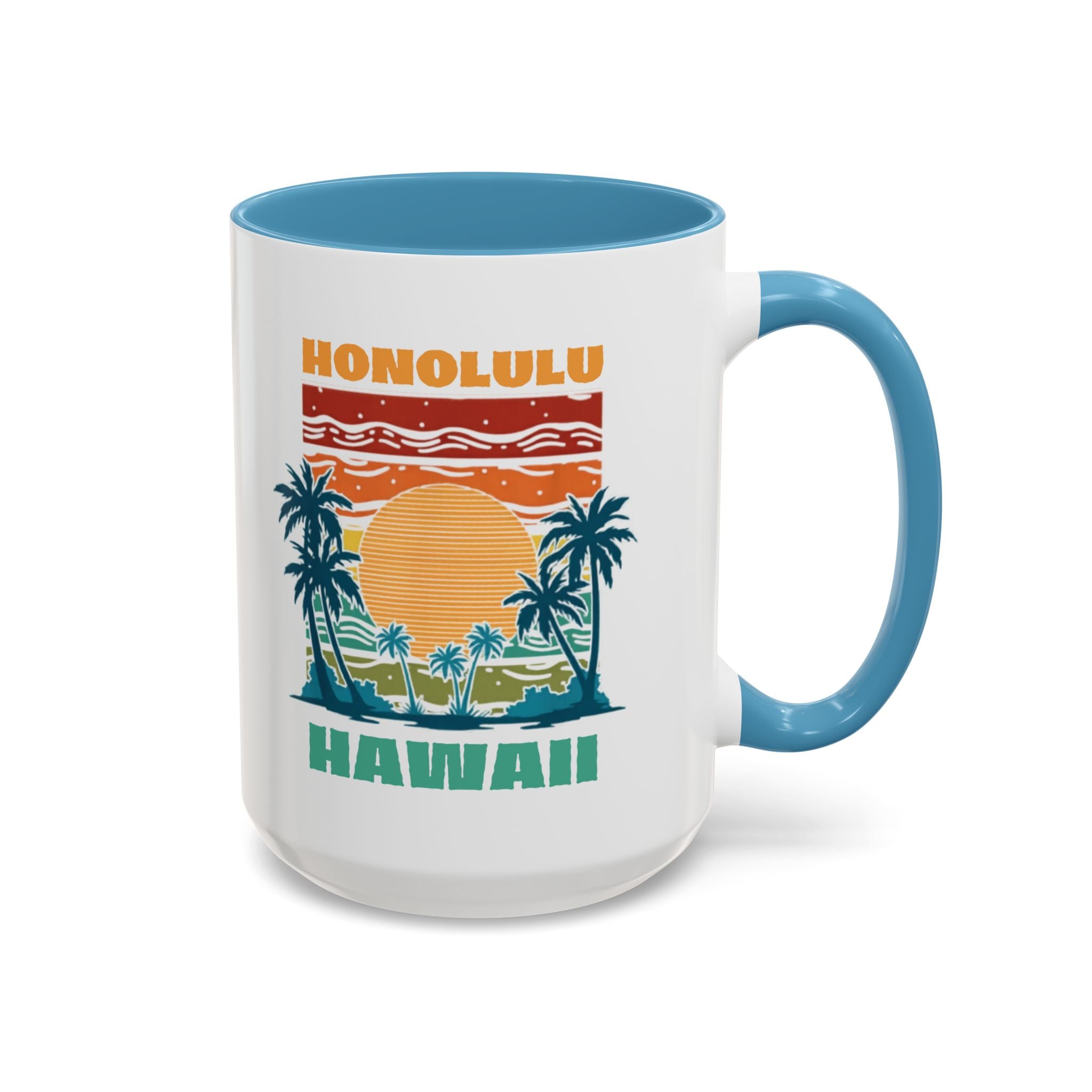 Honolulu Hawaii Vintage Sunset Coffee Mug (11/15oz)