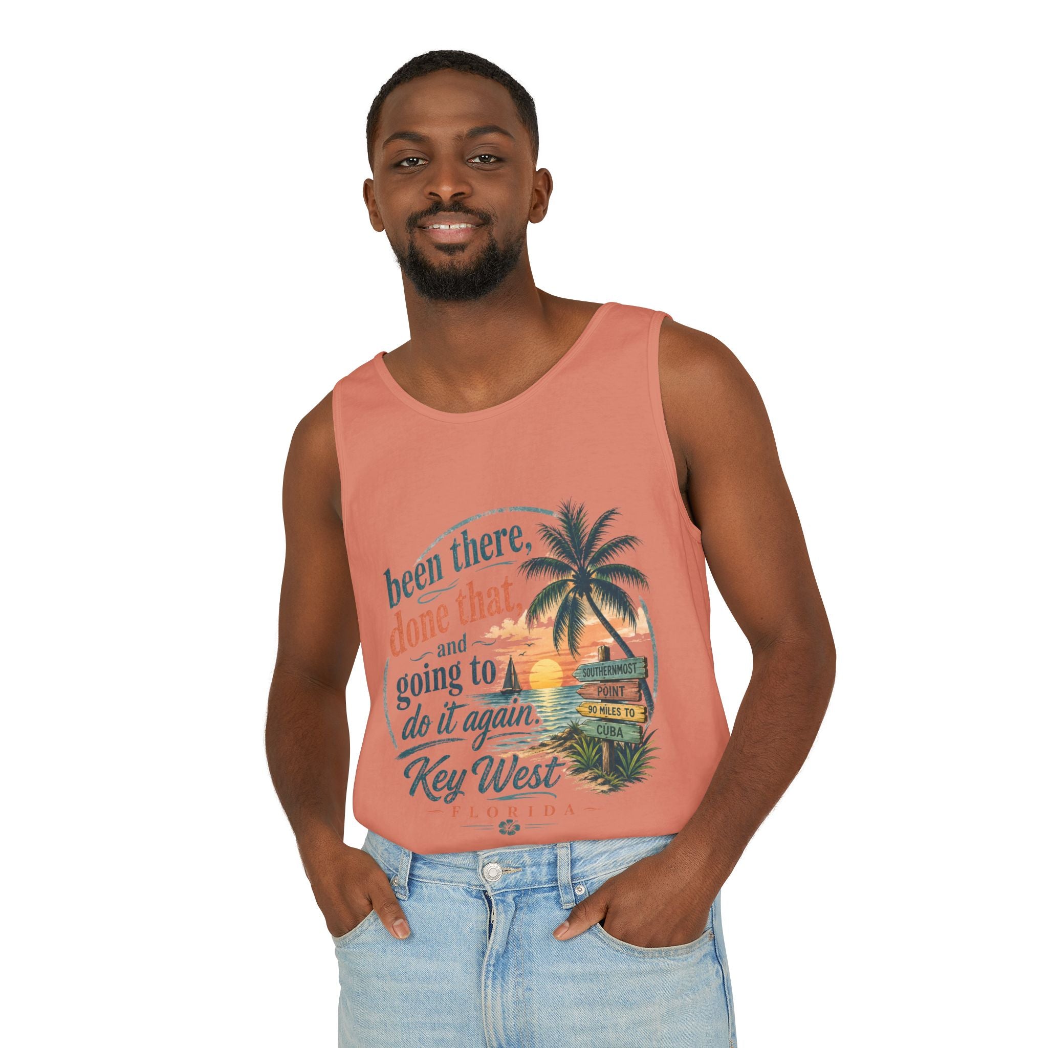 Key West Beach Tank Top — "Been There, Done That and Going to Do It Again" Vacation Tank