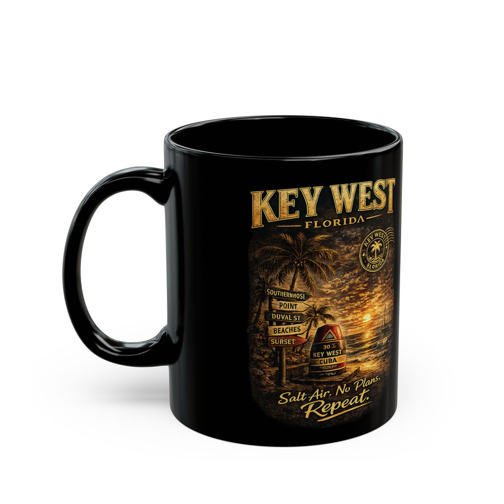 Key West Florida Mug — "Salt Air. No Plans. Repeat." (11oz/15oz)