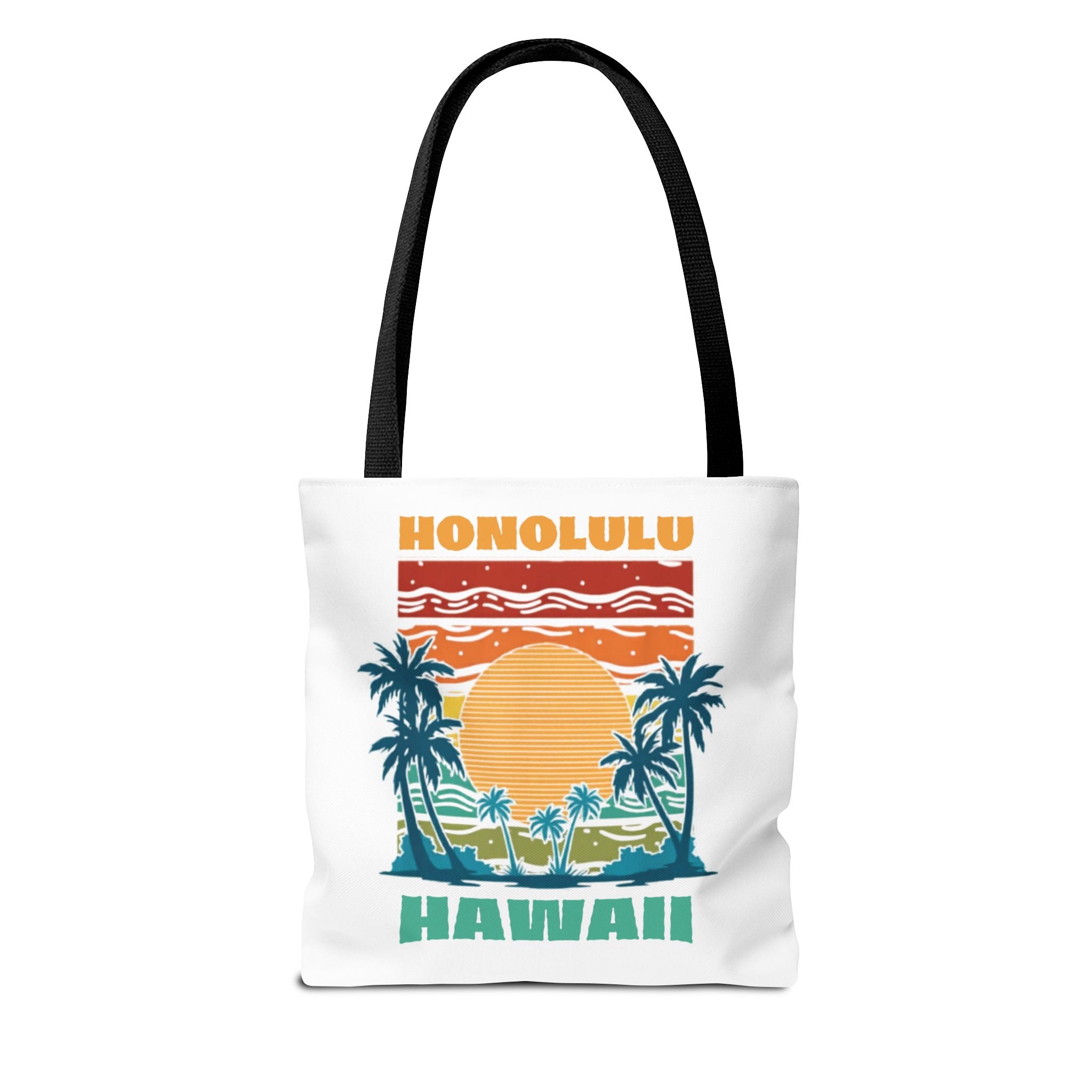 Honolulu Hawaii Sunset Tote Bag – Vintage Palm Beach Vacation Tote