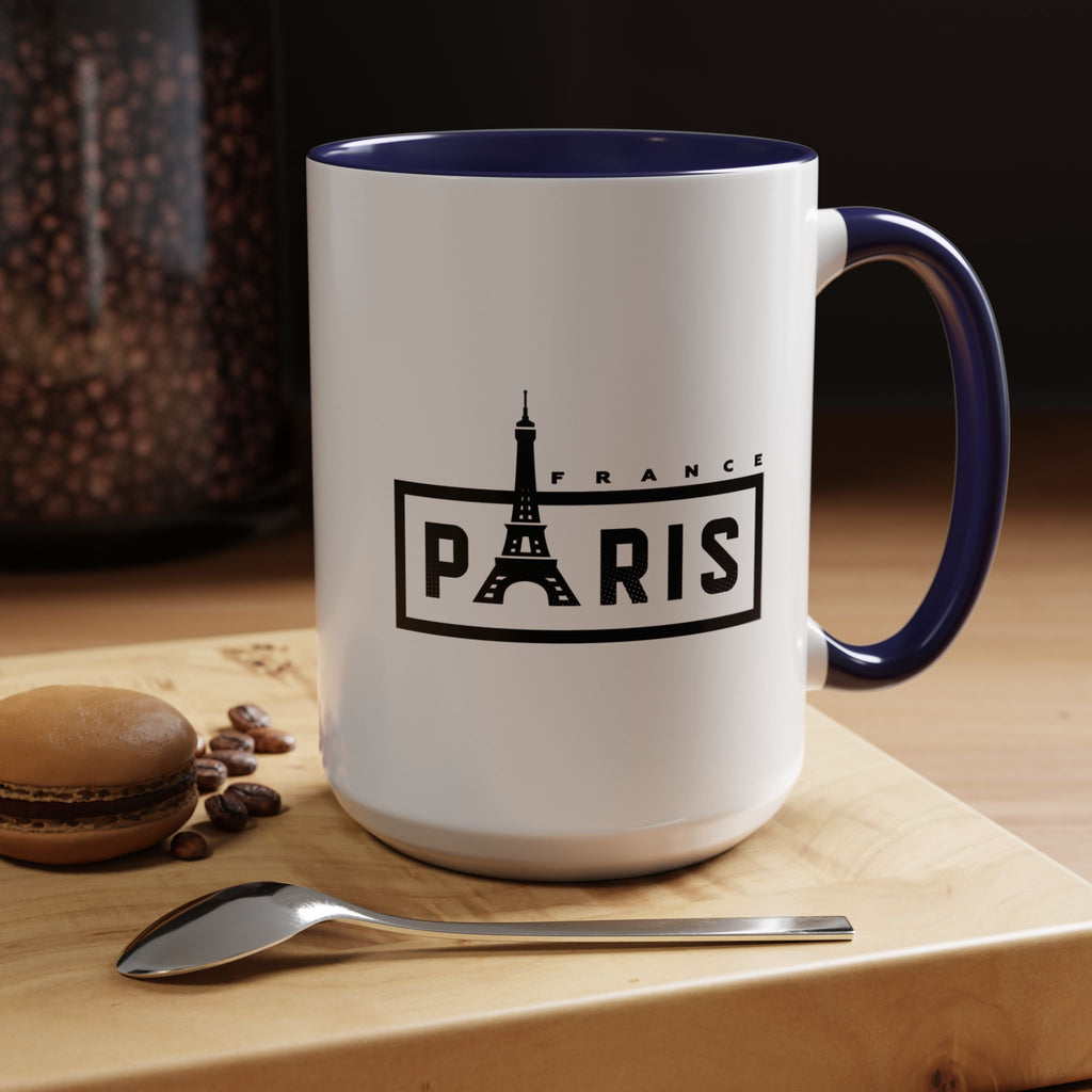Paris Eiffel Tower Accent Coffee Mug – France Travel Souvenir (11/15oz)