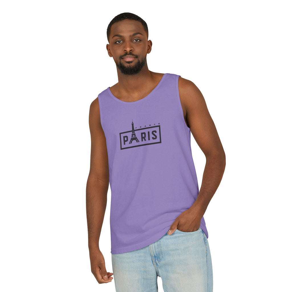 Paris Eiffel Tower Vintage Travel Tank Top — Retro French Graphic Tank