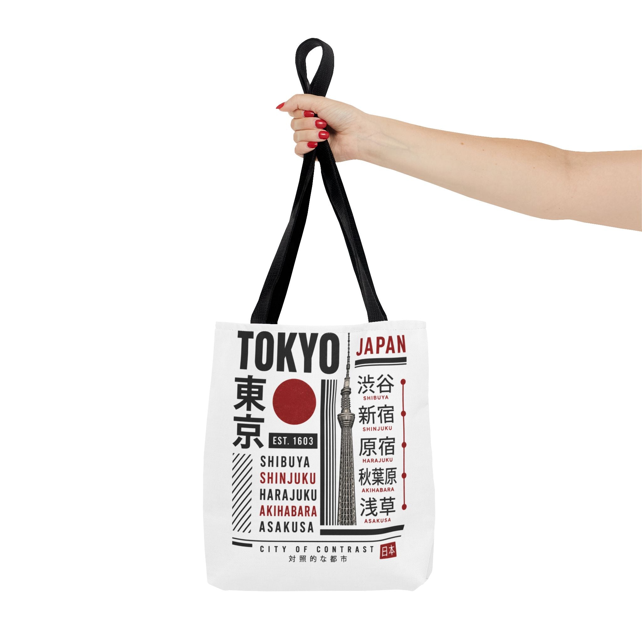Tokyo Japan Graphic Tote Bag — Shibuya Shinjuku Harajuku Akihabara Asakusa Design