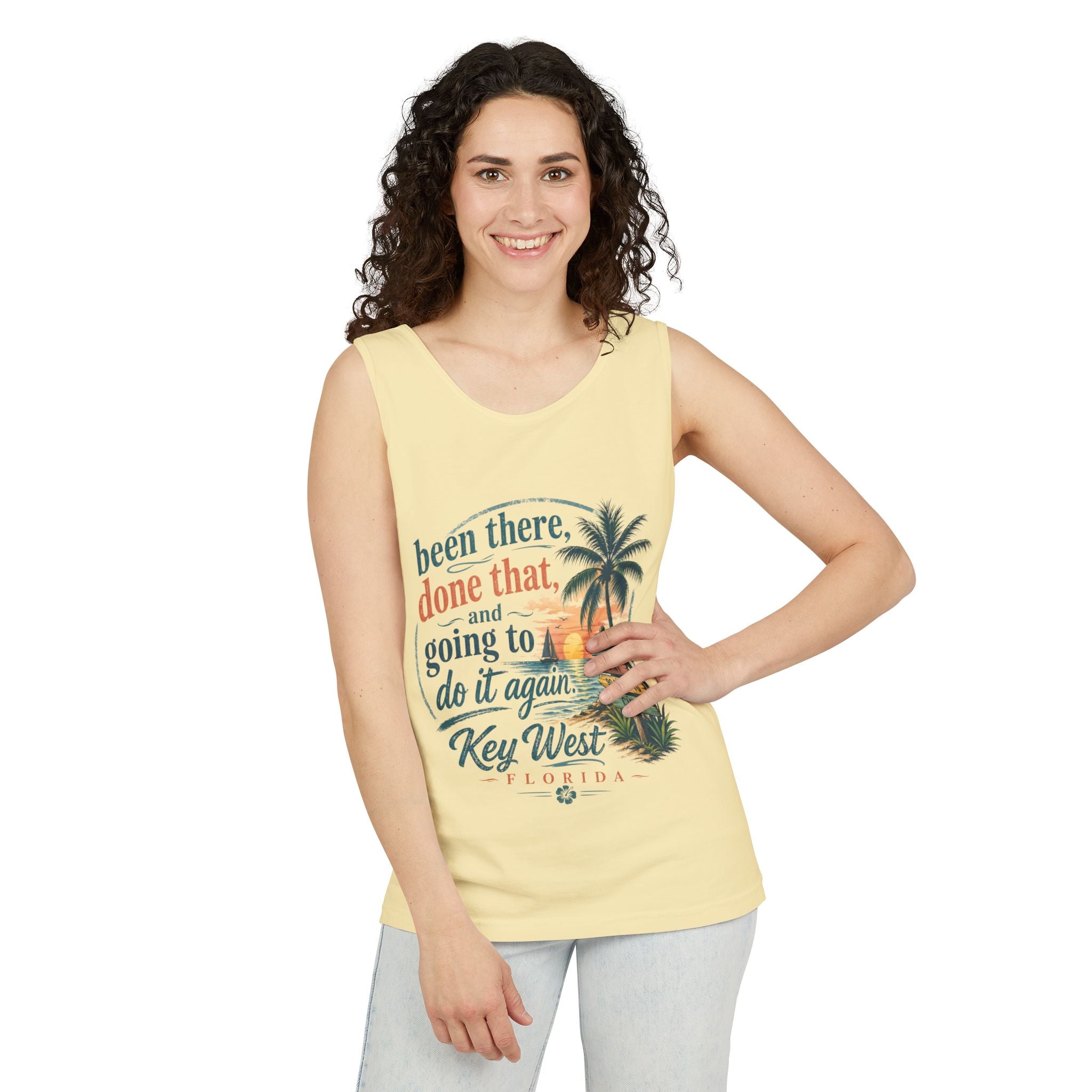 Key West Beach Tank Top — "Been There, Done That and Going to Do It Again" Vacation Tank