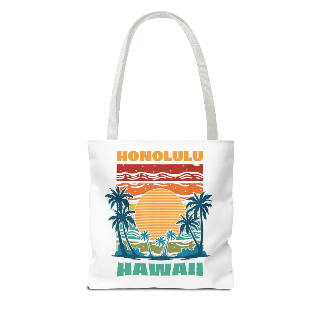 Honolulu Hawaii Sunset Tote Bag – Vintage Palm Beach Vacation Tote