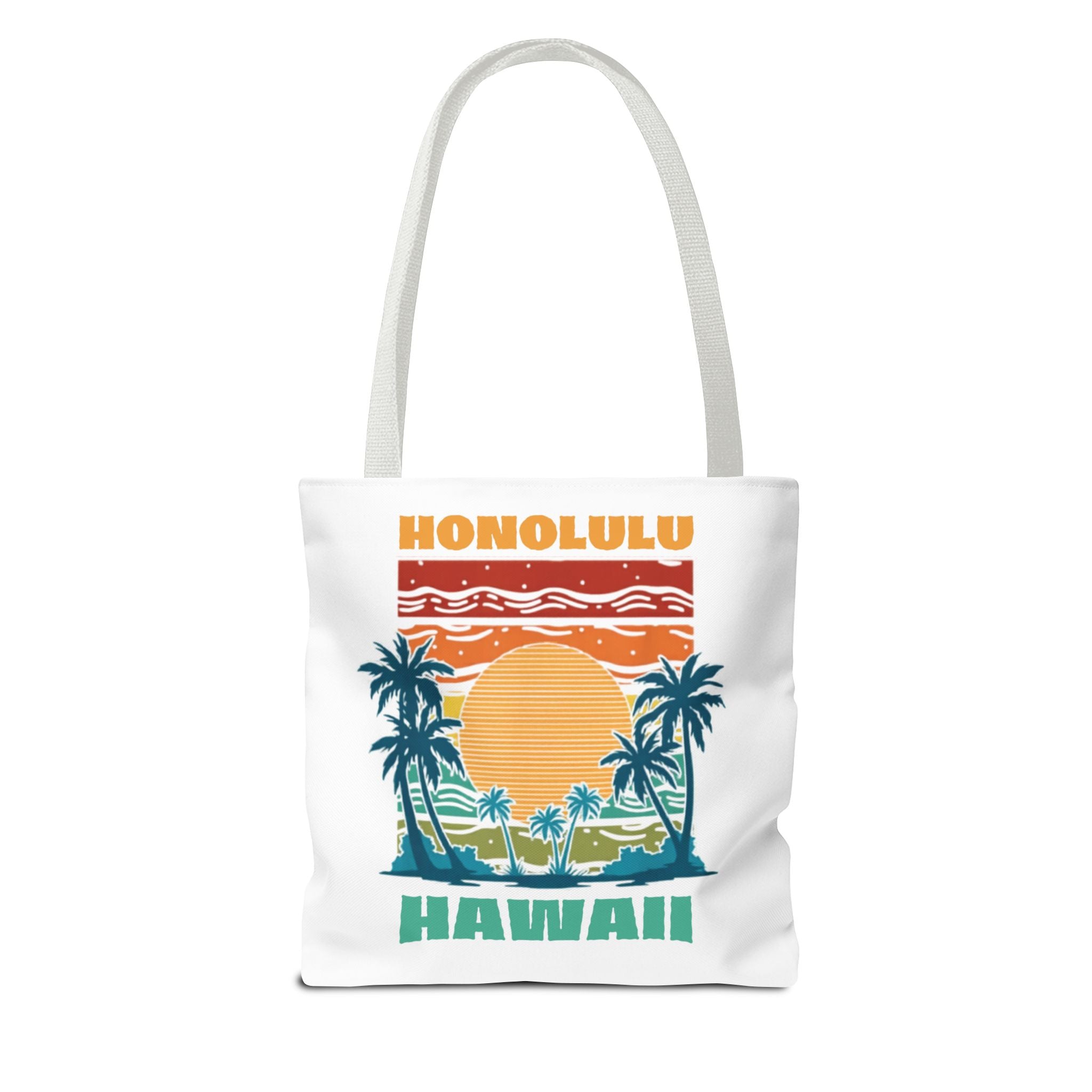 Honolulu Hawaii Sunset Tote Bag – Vintage Palm Beach Vacation Tote