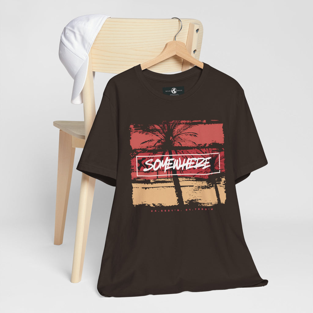 Somewhere Key West Coordinates T-Shirt — 24.5551N 81.7800W