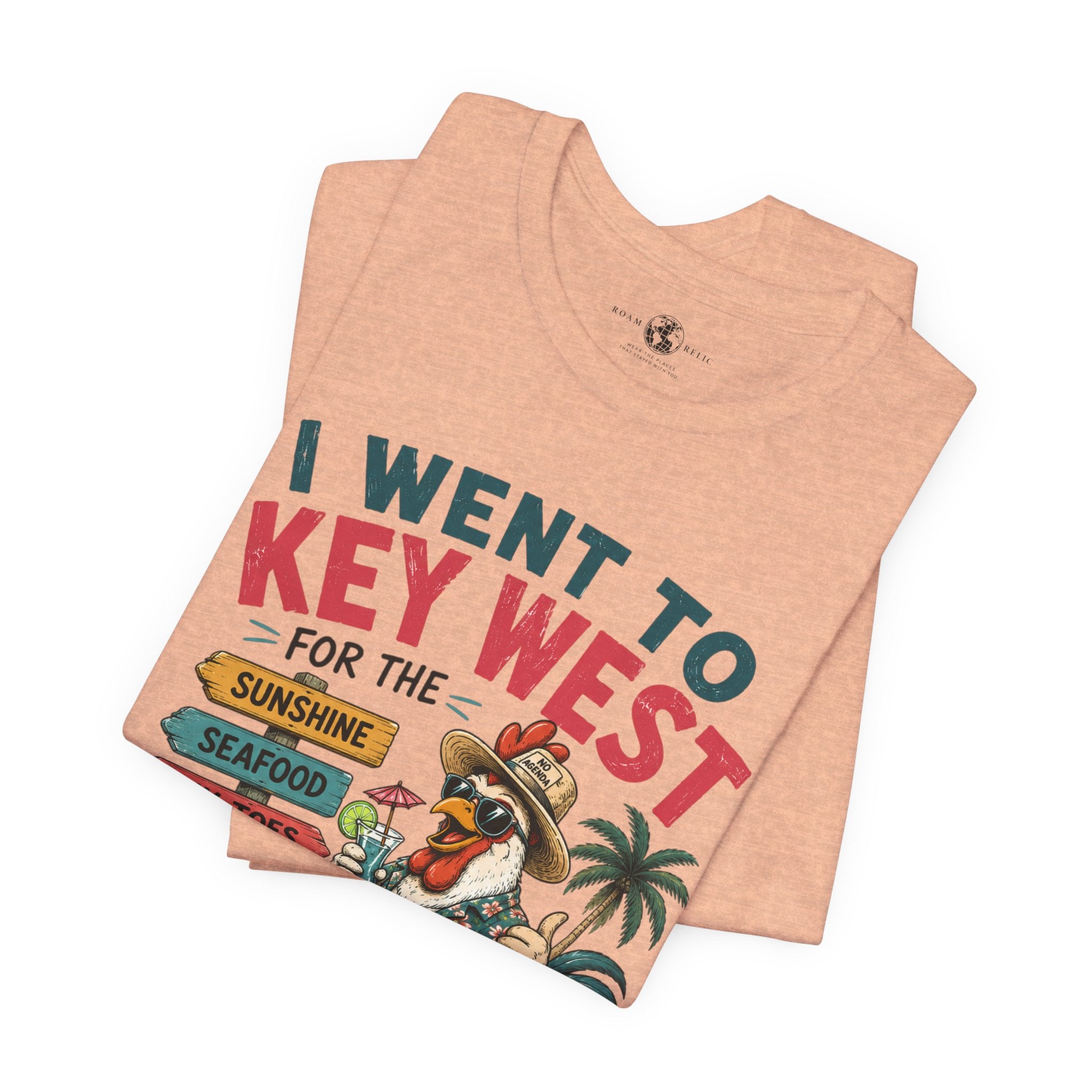 Key West Vacation T‑Shirt — “I Went to Key West for the Sunshine, Seafood, Six Toes & Questionable Decisions” - No Ragrets