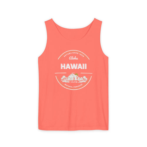 Hawaii Aloha Island Vintage Tank Top — Coral Beach Vacation Tee