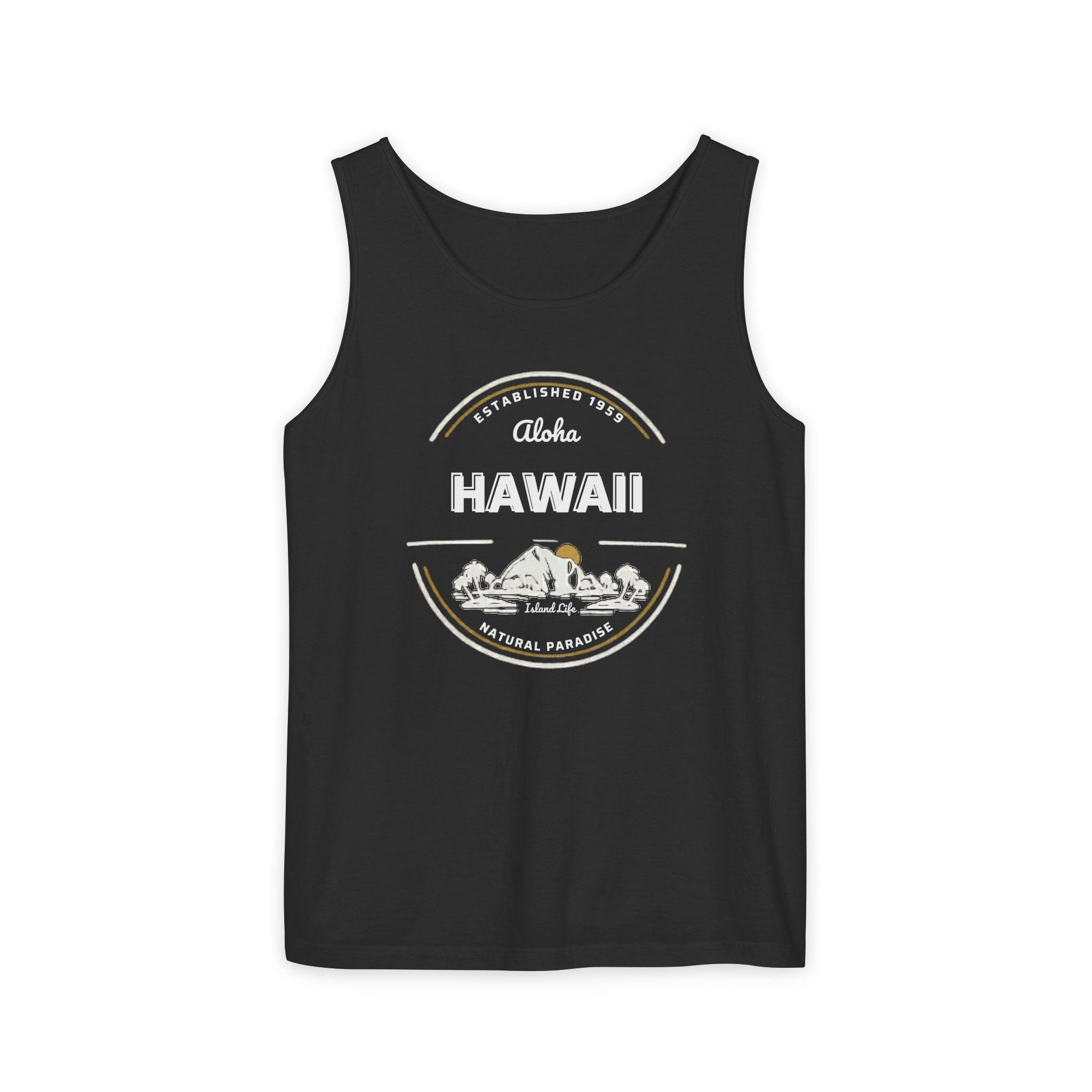Hawaii Aloha Island Vintage Tank Top — Coral Beach Vacation Tee