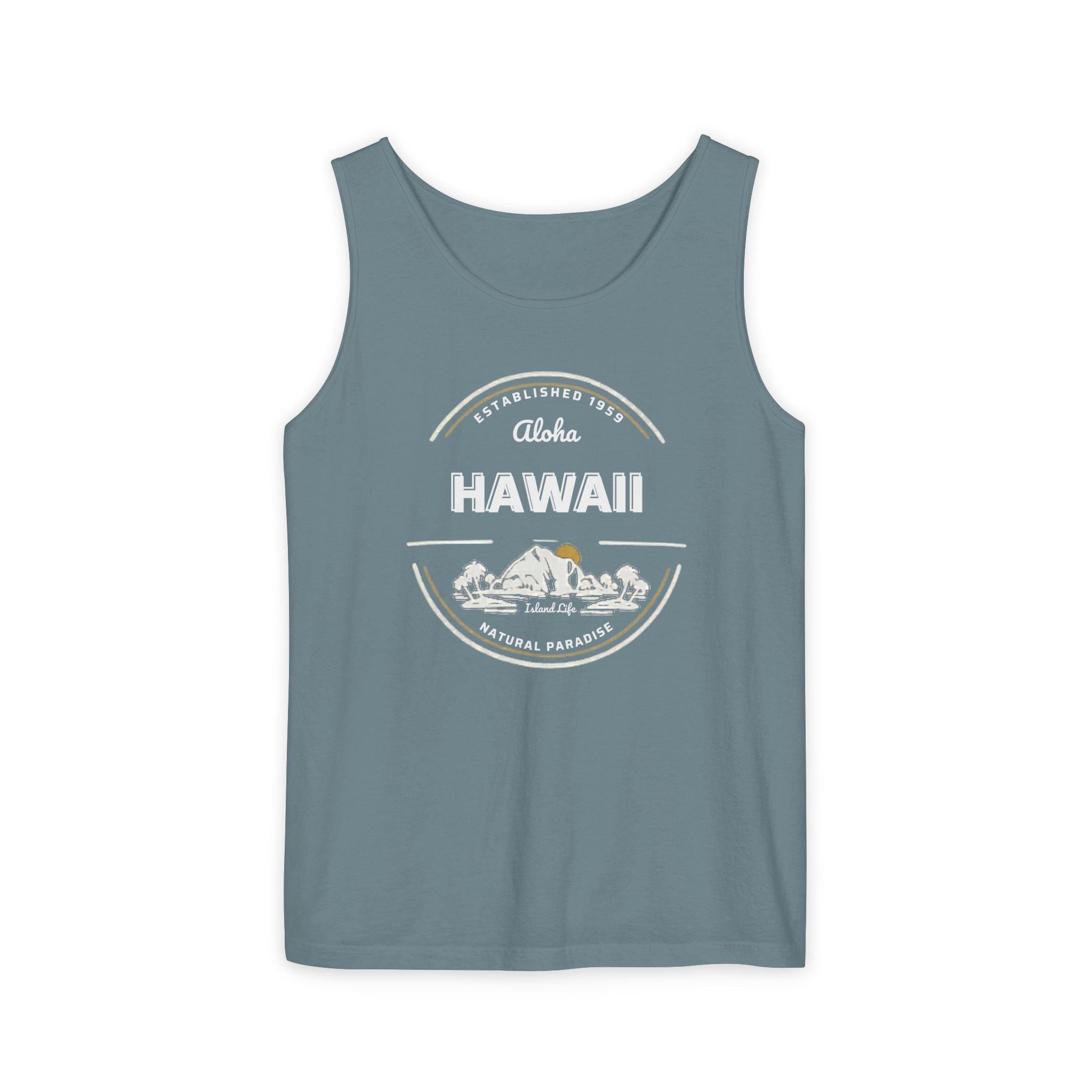 Hawaii Aloha Island Vintage Tank Top — Coral Beach Vacation Tee