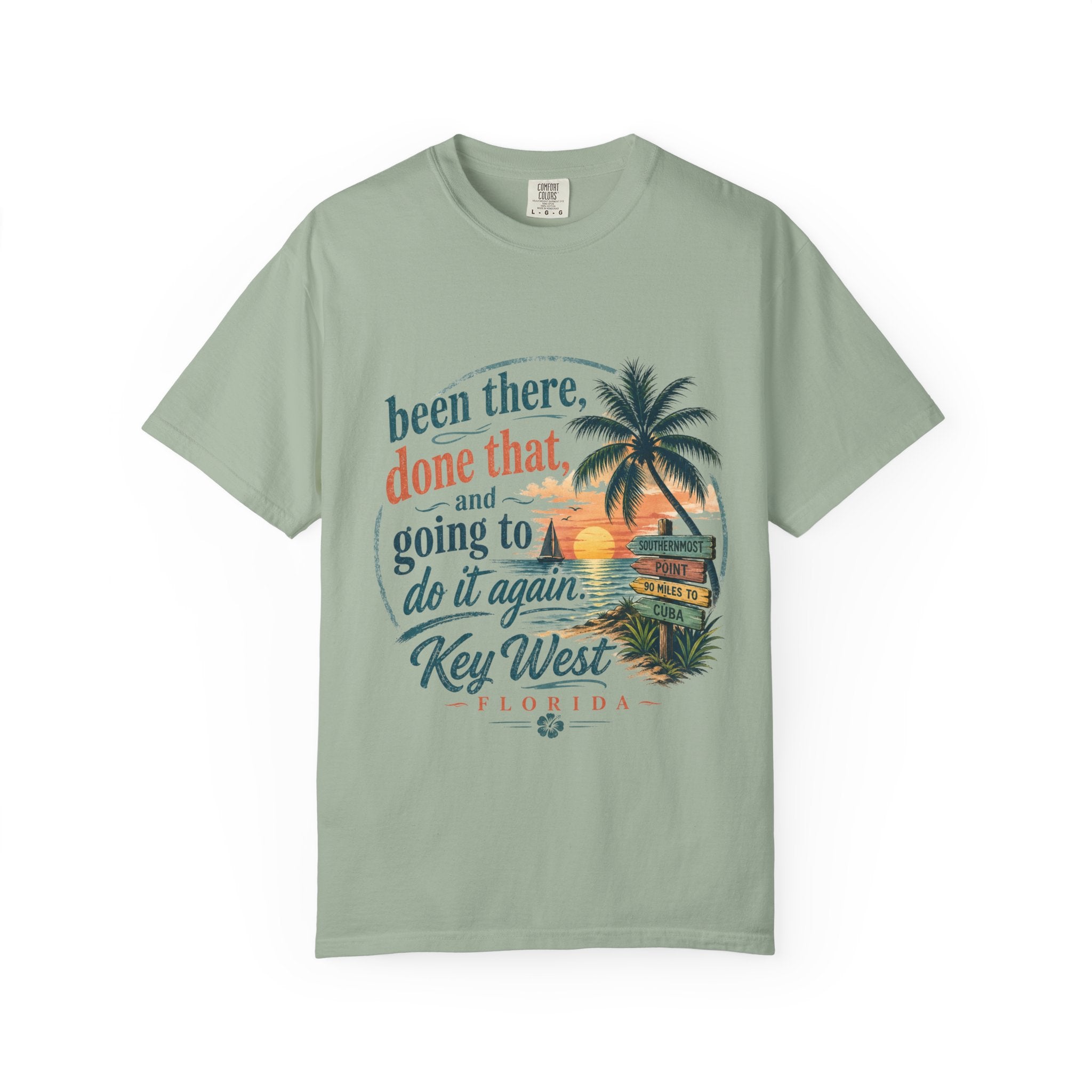 Key West Vintage Sunset T-Shirt – "Been there, done that, and going to do it again"