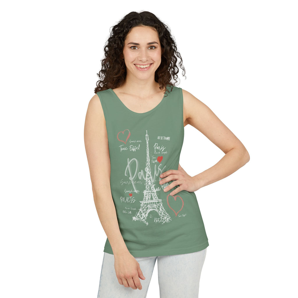Paris Eiffel Tower Romantic Travel Tank Top