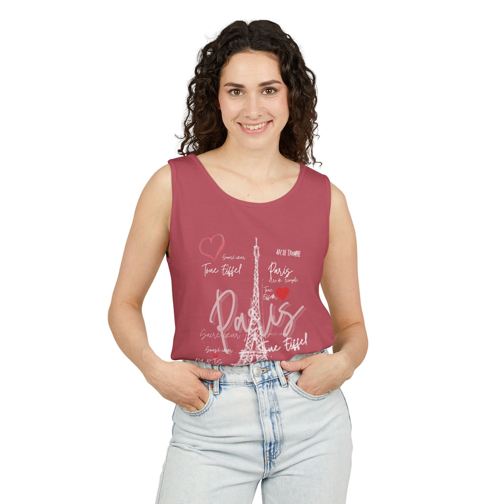 Paris Eiffel Tower Romantic Travel Tank Top