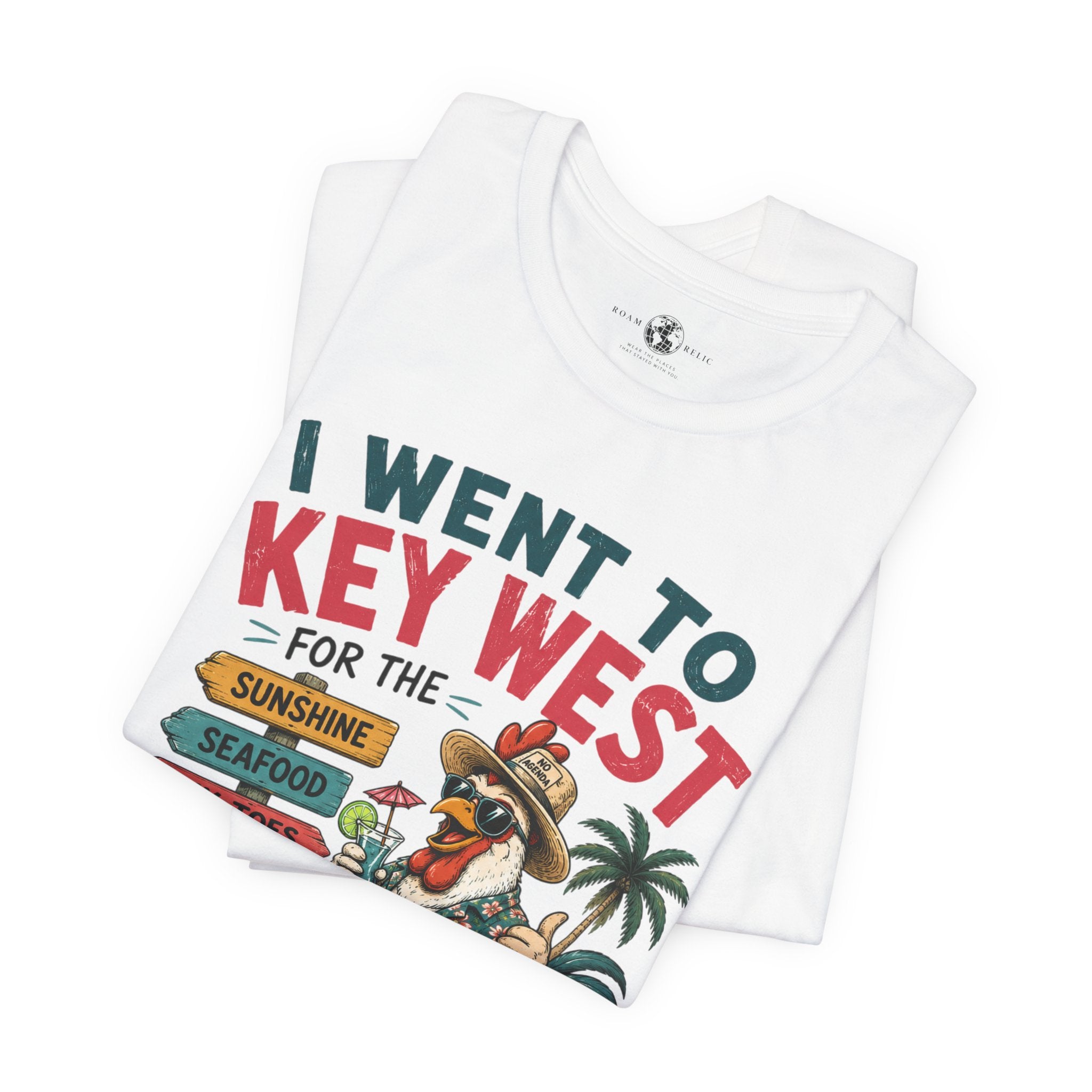 Key West Vacation T‑Shirt — “I Went to Key West for the Sunshine, Seafood, Six Toes & Questionable Decisions” - No Ragrets
