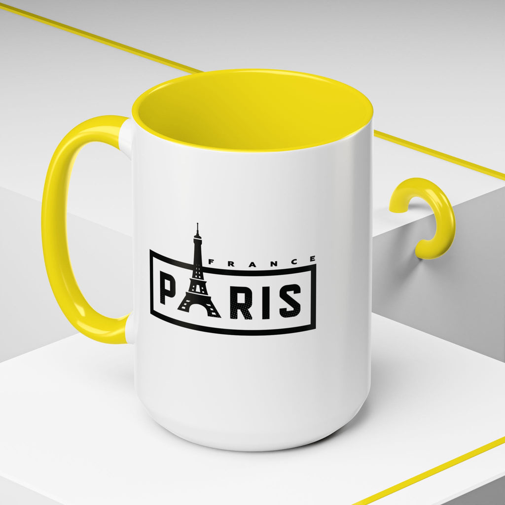 Paris Eiffel Tower Accent Coffee Mug – France Travel Souvenir (11/15oz)