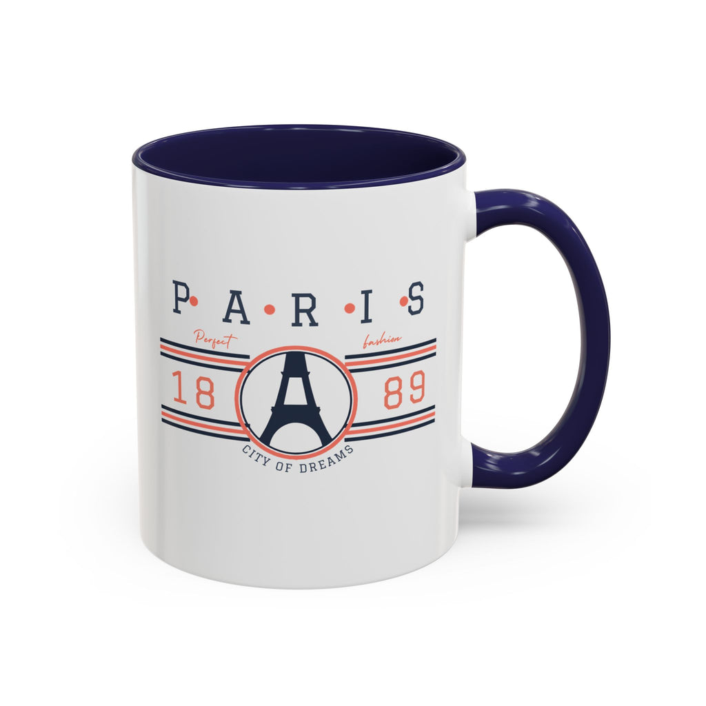 Paris Eiffel Tower Accent Coffee Mug - City of Dreams 1889 Travel Souvenir