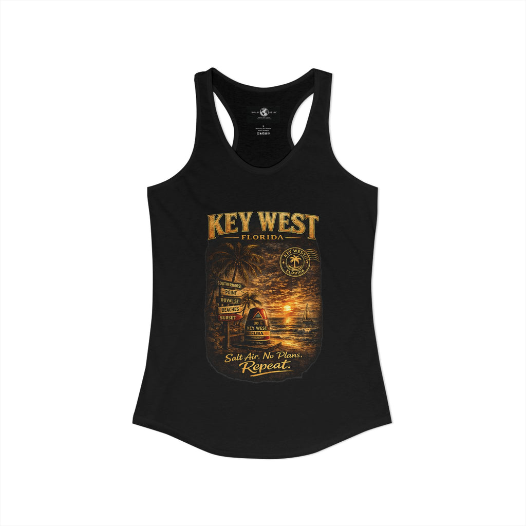 Key West Salt Air Racerback Tank — "No Plans"