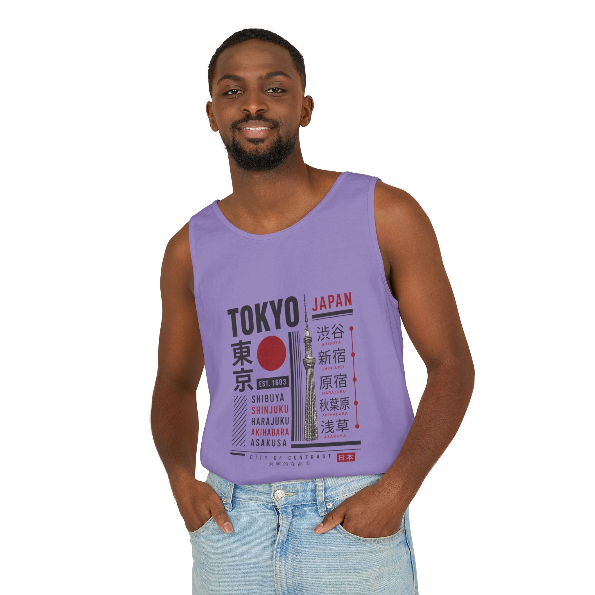 Tokyo Japan Graphic Tank Top — Japanese City Kanji Travel Tee