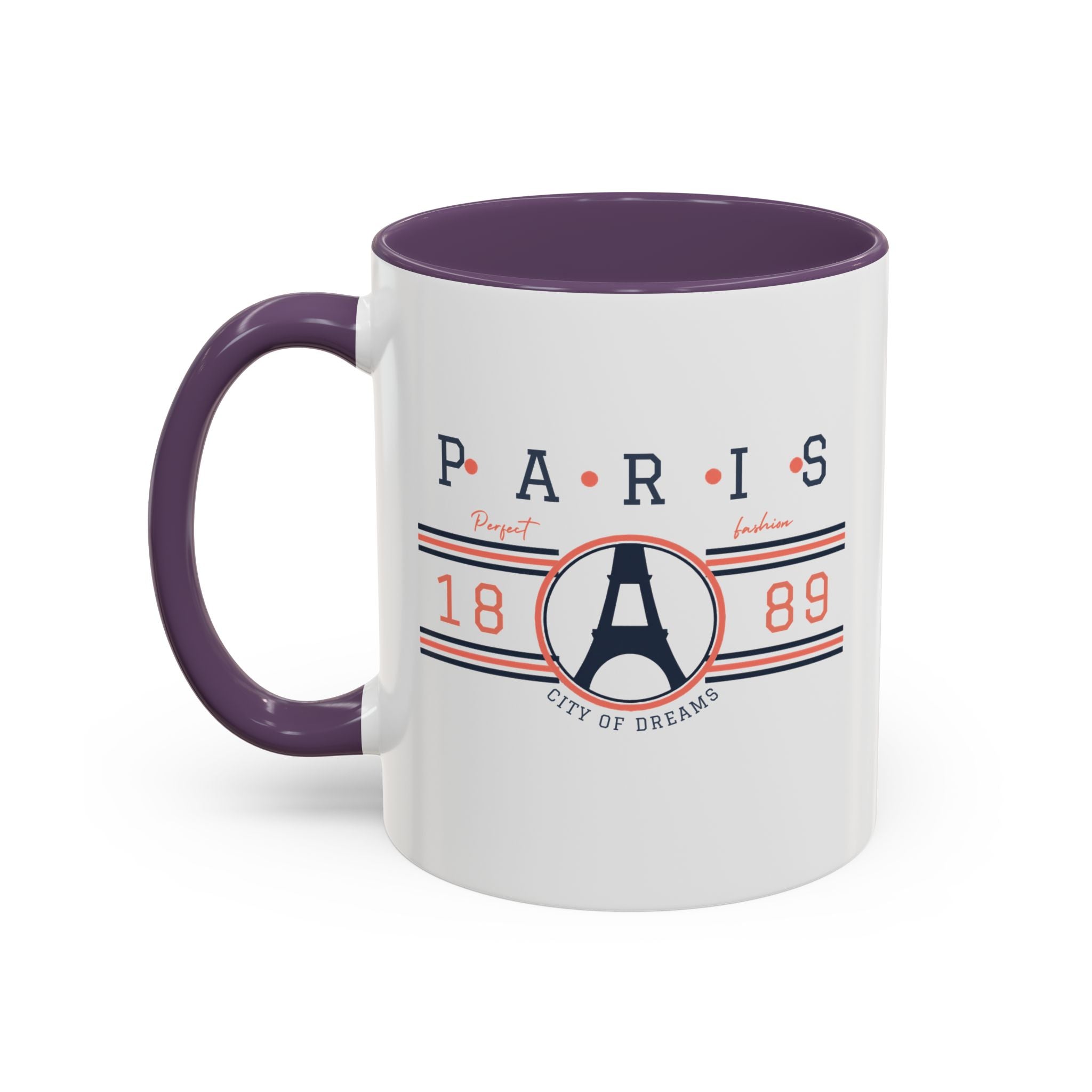 Paris Eiffel Tower Accent Coffee Mug - City of Dreams 1889 Travel Souvenir