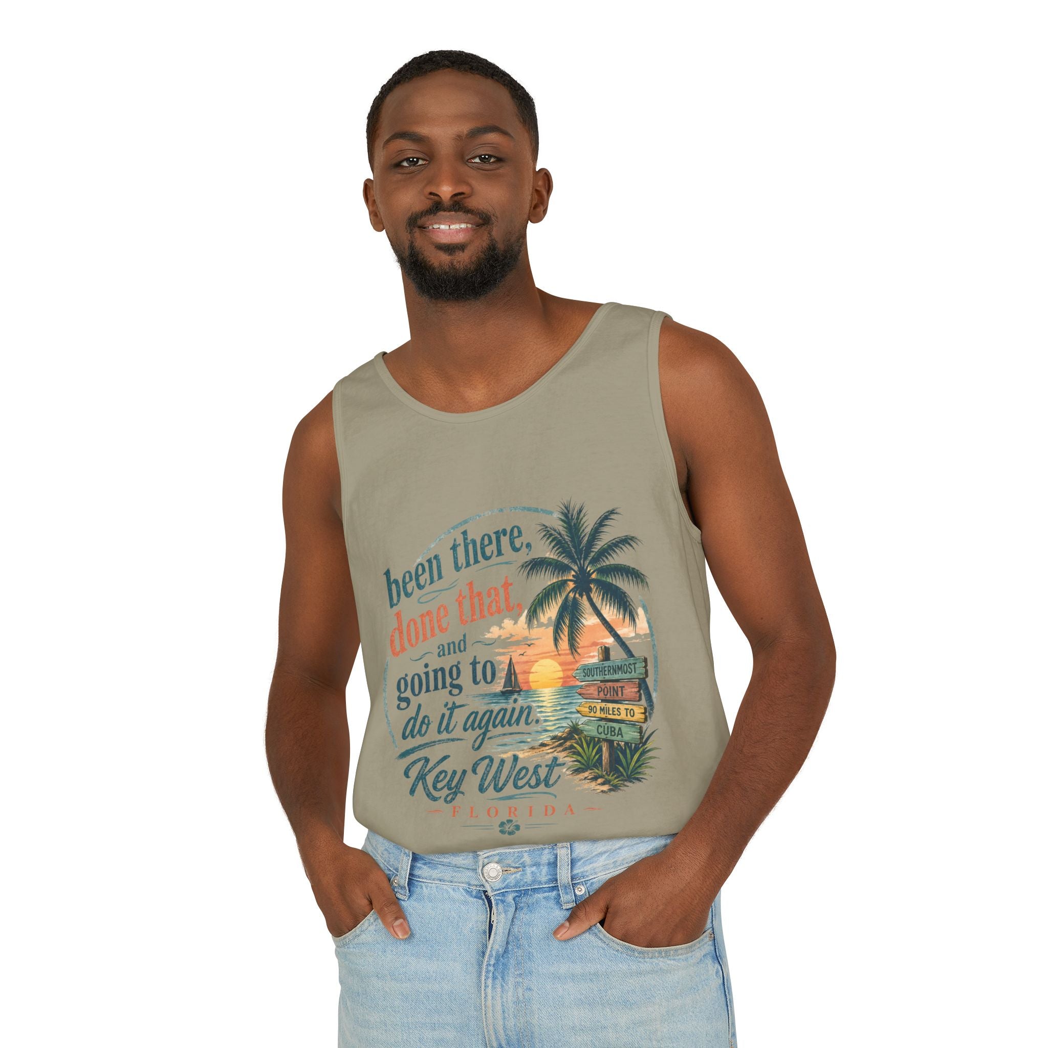 Key West Beach Tank Top — "Been There, Done That and Going to Do It Again" Vacation Tank