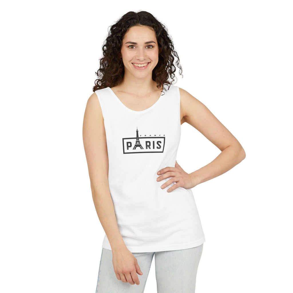 Paris Eiffel Tower Vintage Travel Tank Top — Retro French Graphic Tank