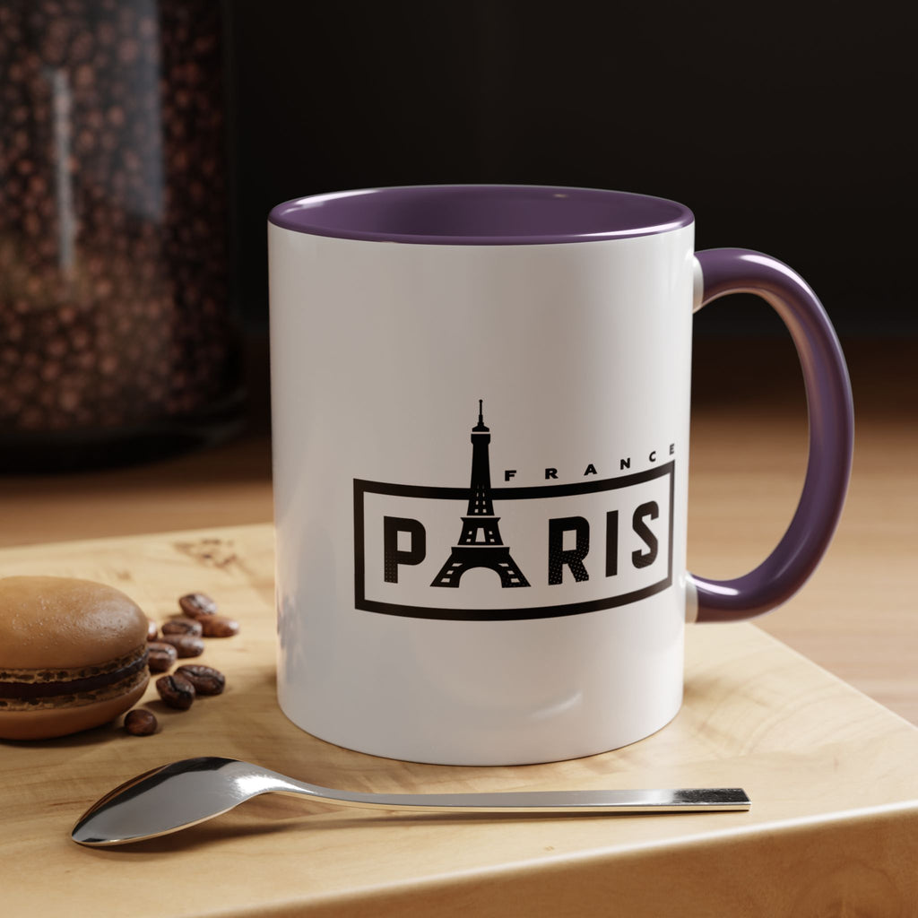 Paris Eiffel Tower Accent Coffee Mug – France Travel Souvenir (11/15oz)