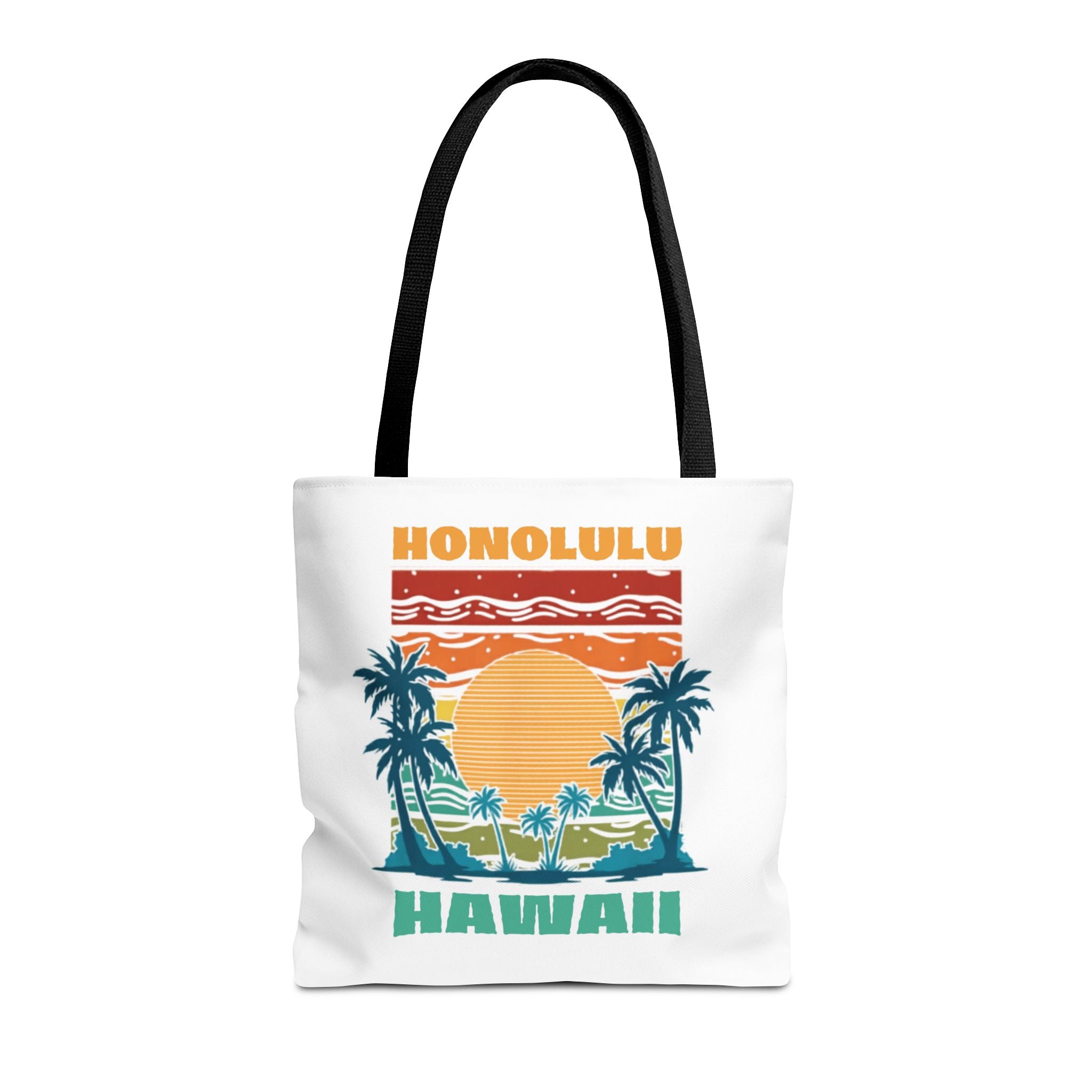 Honolulu Hawaii Sunset Tote Bag – Vintage Palm Beach Vacation Tote