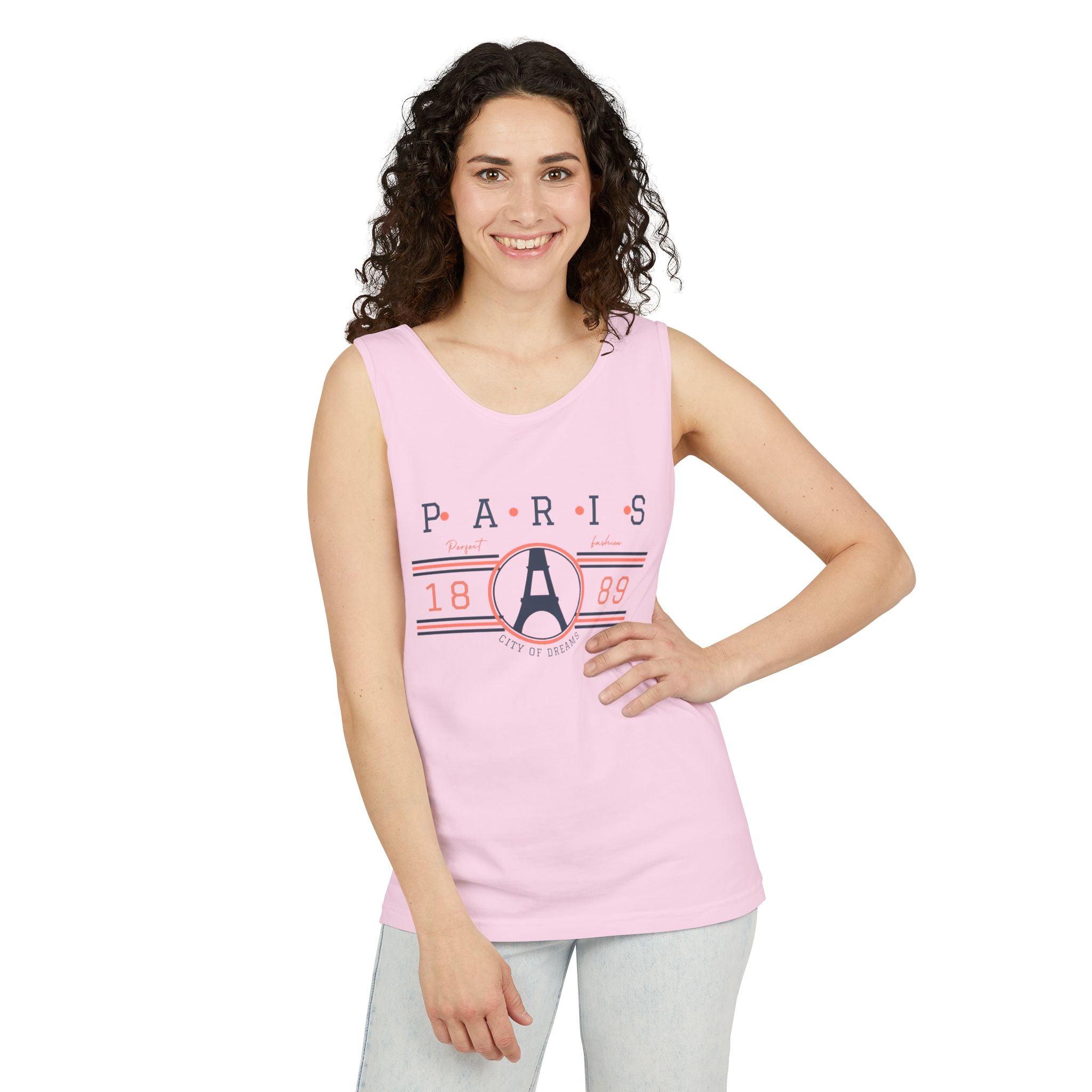 Paris 1889 Eiffel Tower Tank Top — Vintage French Travel Graphic Tank