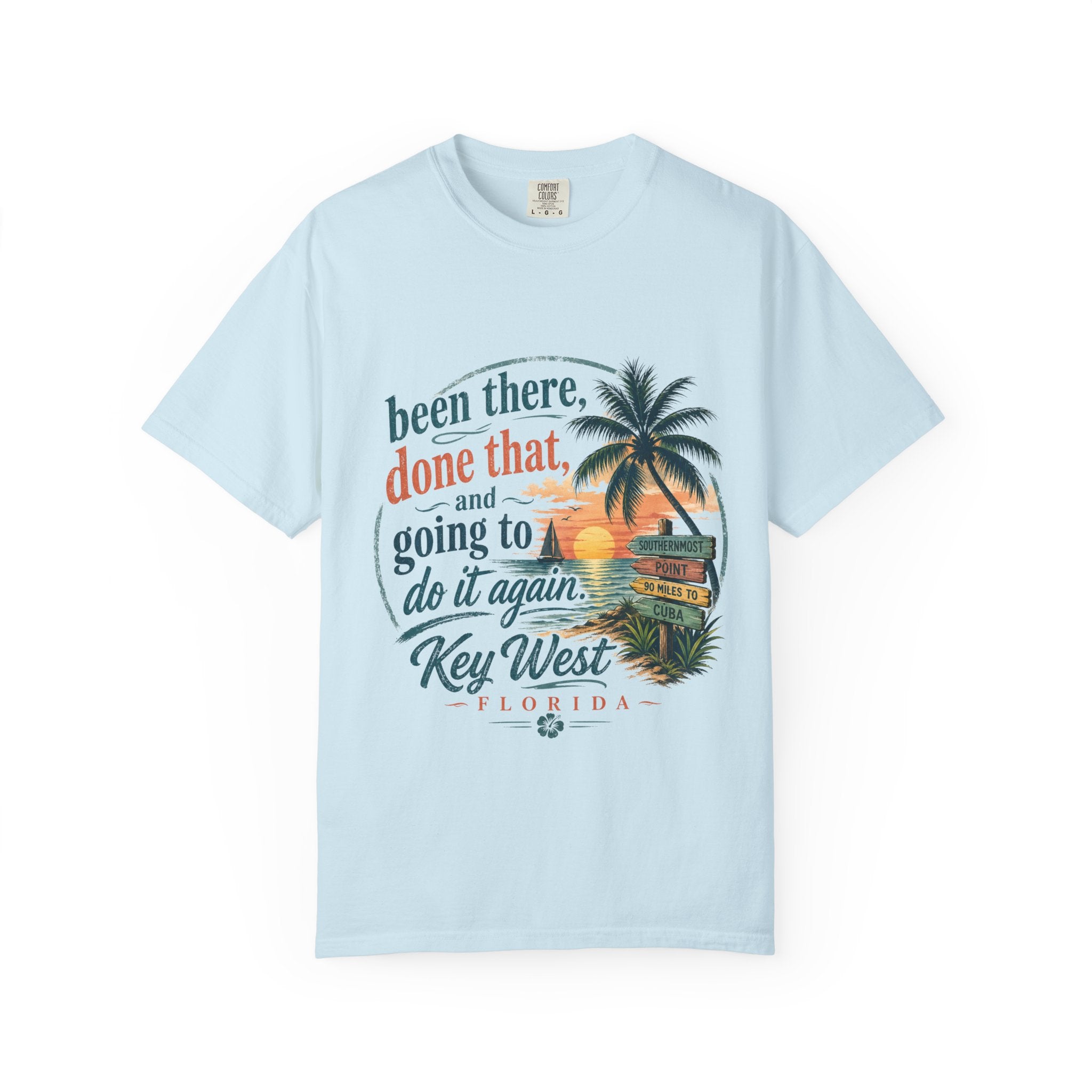 Key West Vintage Sunset T-Shirt – "Been there, done that, and going to do it again"