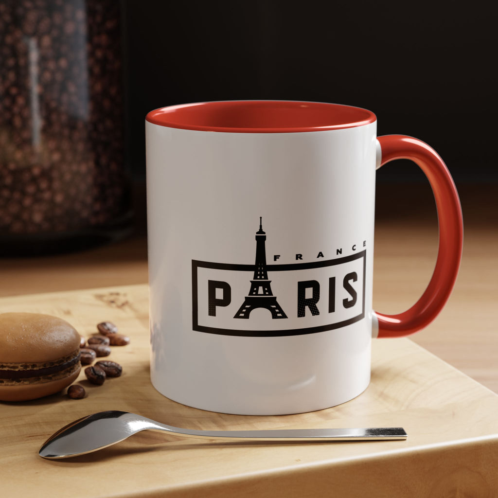 Paris Eiffel Tower Accent Coffee Mug – France Travel Souvenir (11/15oz)