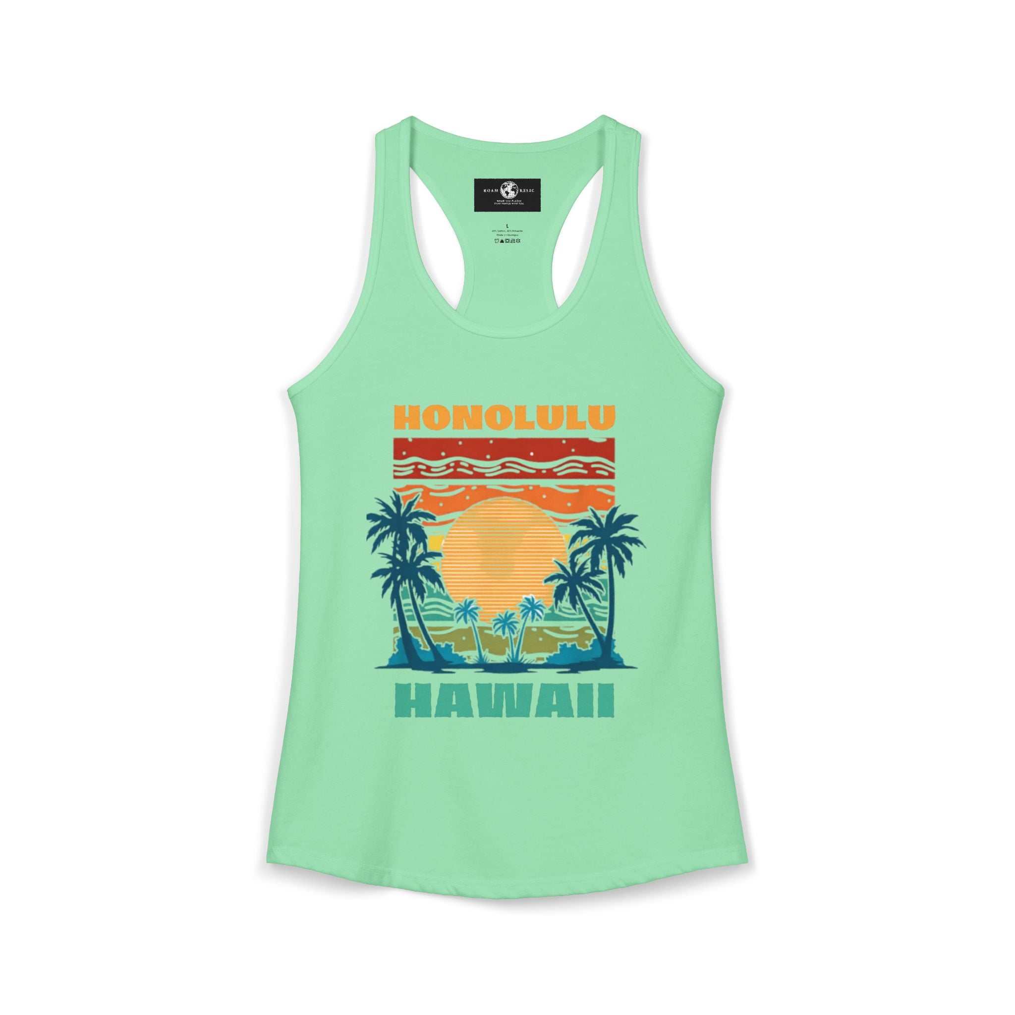 Honolulu Hawaii Racerback Tank – Women's Tropical Sleeveless Top