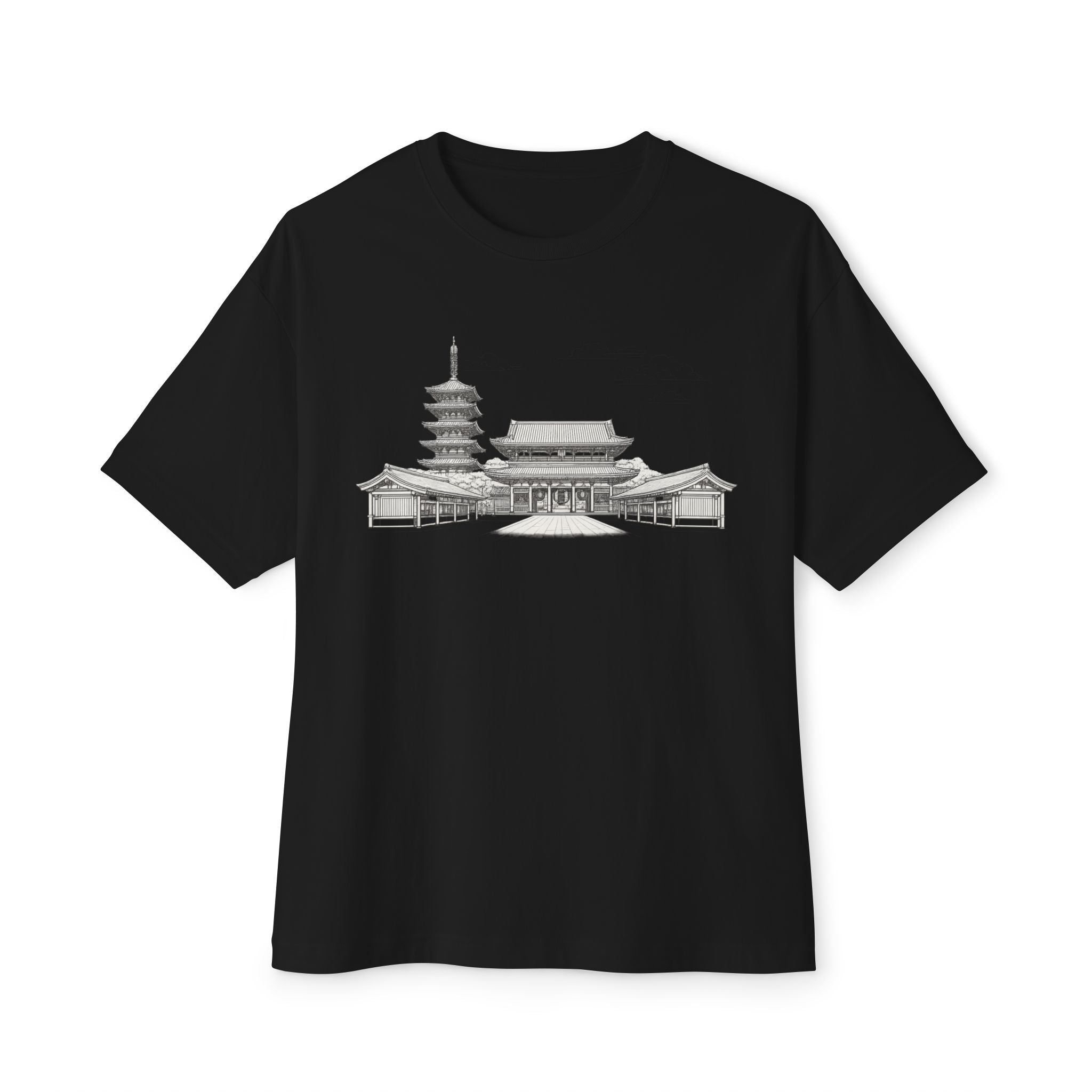 Senso-ji Temple Asakusa Japan Tee — Minimal Outline Japanese Landmark Shirt