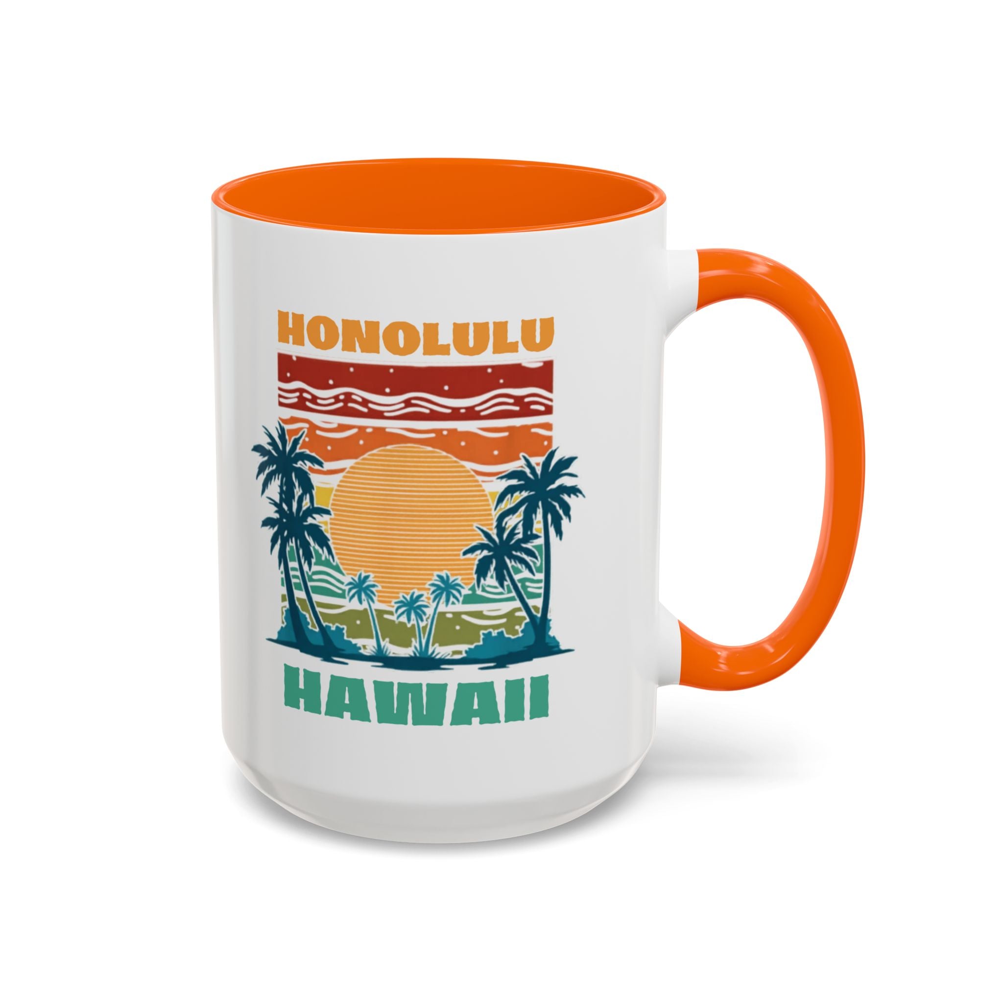 Honolulu Hawaii Vintage Sunset Coffee Mug (11/15oz)