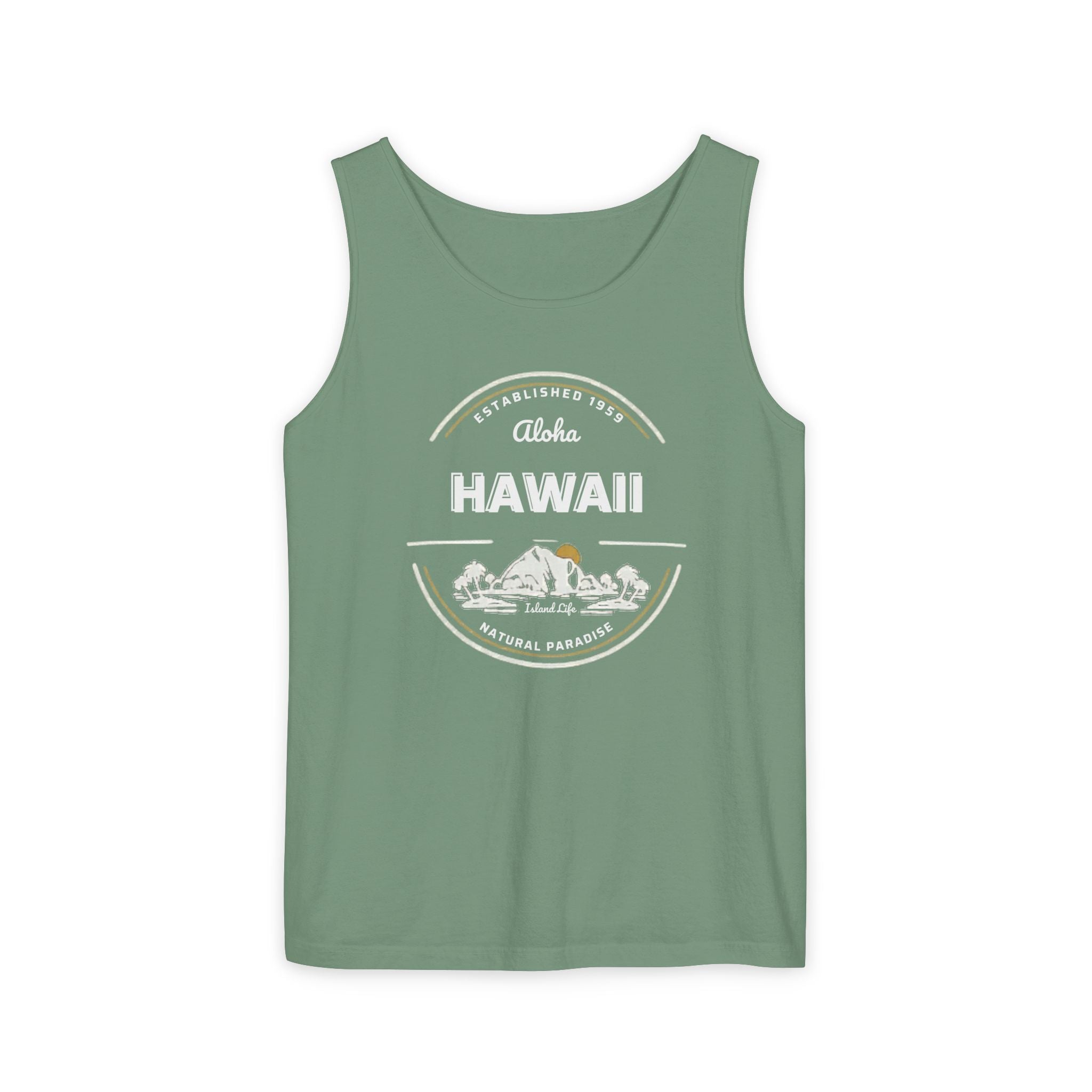 Hawaii Aloha Island Vintage Tank Top — Coral Beach Vacation Tee