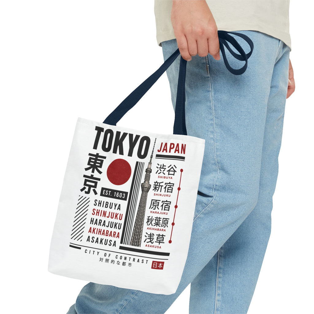 Tokyo Japan Graphic Tote Bag — Shibuya Shinjuku Harajuku Akihabara Asakusa Design