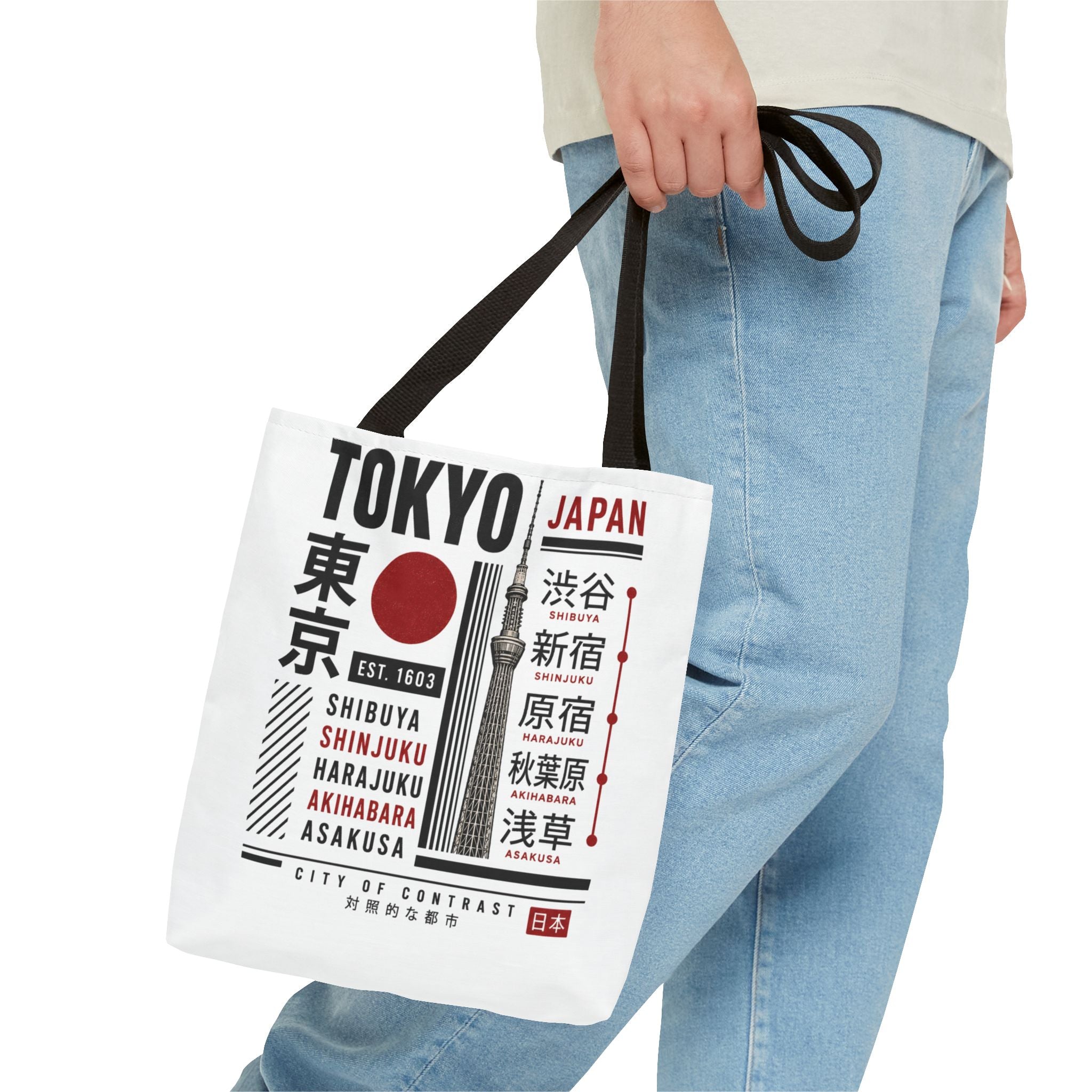 Tokyo Japan Graphic Tote Bag — Shibuya Shinjuku Harajuku Akihabara Asakusa Design