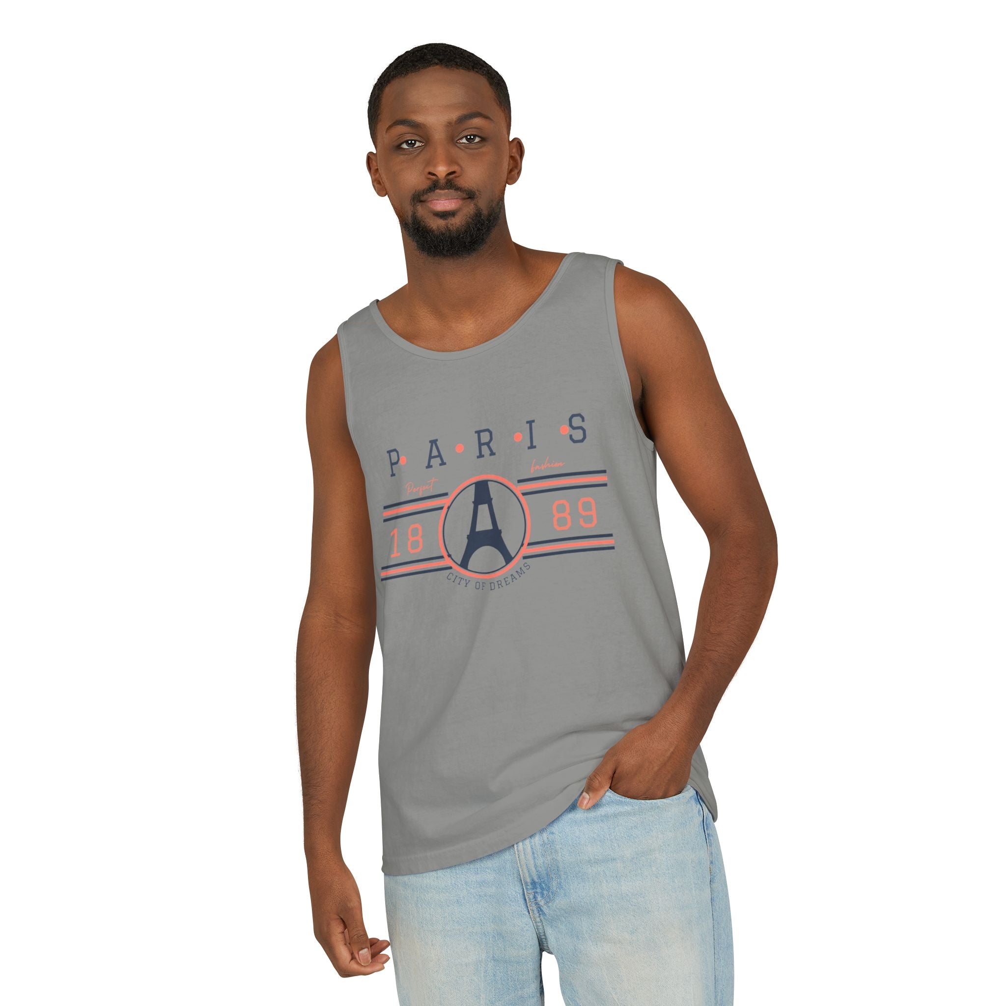 Paris 1889 Eiffel Tower Tank Top — Vintage French Travel Graphic Tank