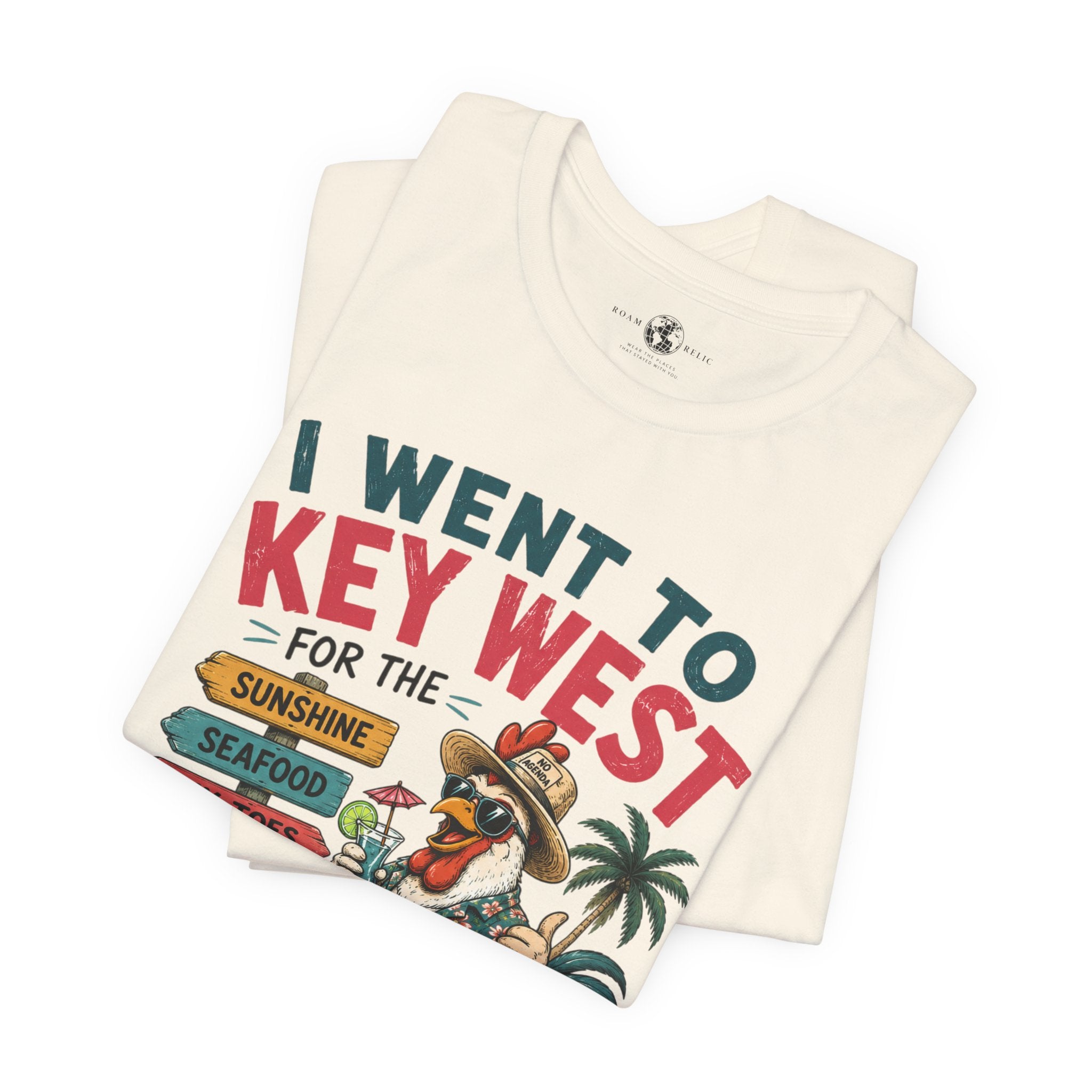 Key West Vacation T‑Shirt — “I Went to Key West for the Sunshine, Seafood, Six Toes & Questionable Decisions” - No Ragrets