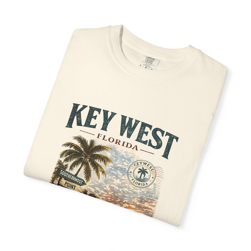 Key West Florida Sunset T‑Shirt — "Salt Air, No Plans, Repeat" Beach Tee