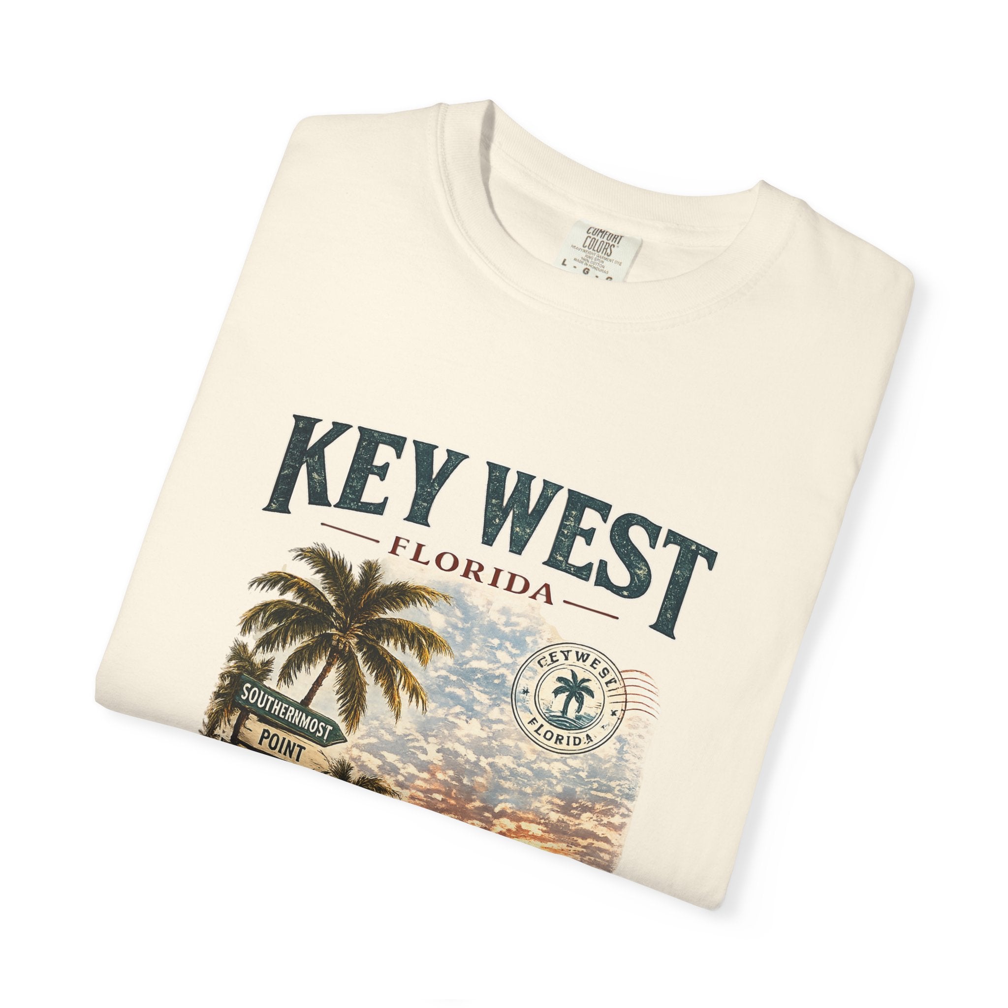 Key West Florida Sunset T‑Shirt — "Salt Air, No Plans, Repeat" Beach Tee